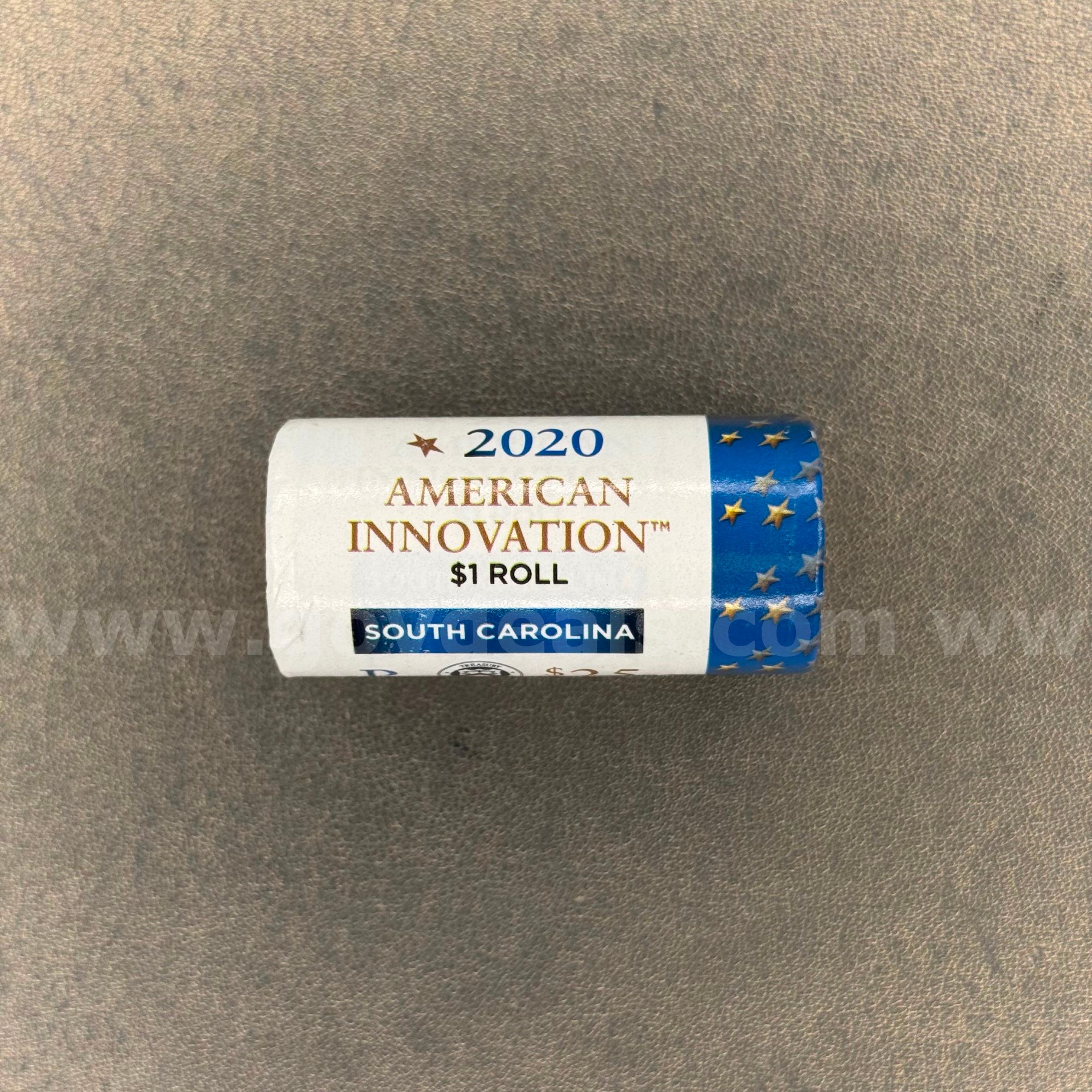 2020 American Innovation 25 South Carolina Dollar Coins Roll   Government Surplus Auction - Primary Photo