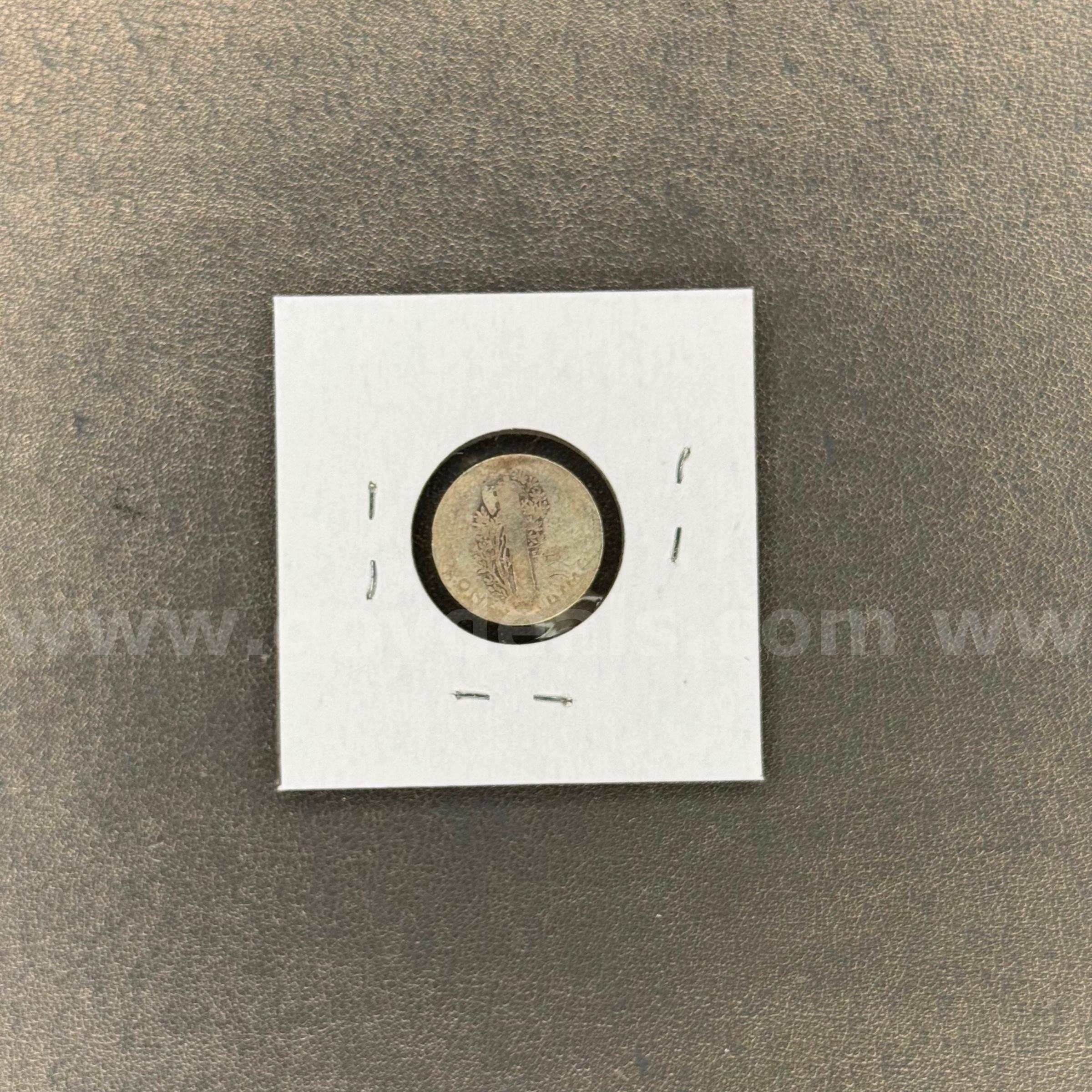 1924 Silver Mercury Dime in Holder Mercury  Government Surplus Auction - Photo #2