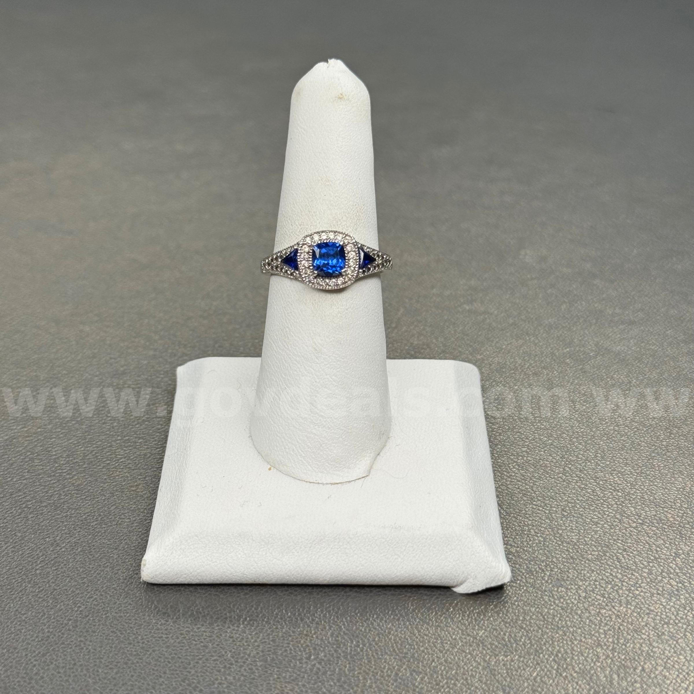 925 Silver Ring with Blue Stones  925 Government Surplus Auction - Primary Photo