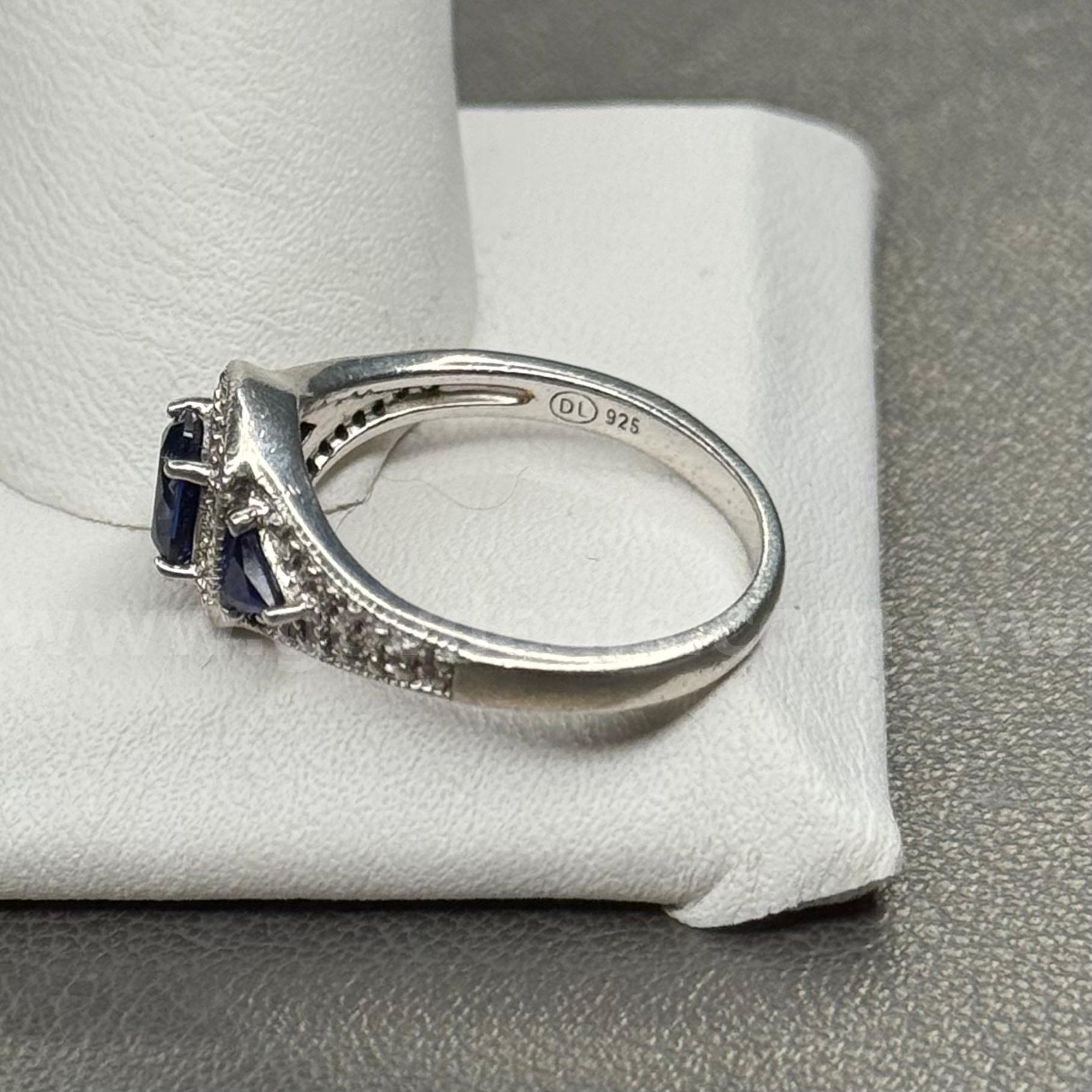 925 Silver Ring with Blue Stones  925 Government Surplus Auction - Photo #2