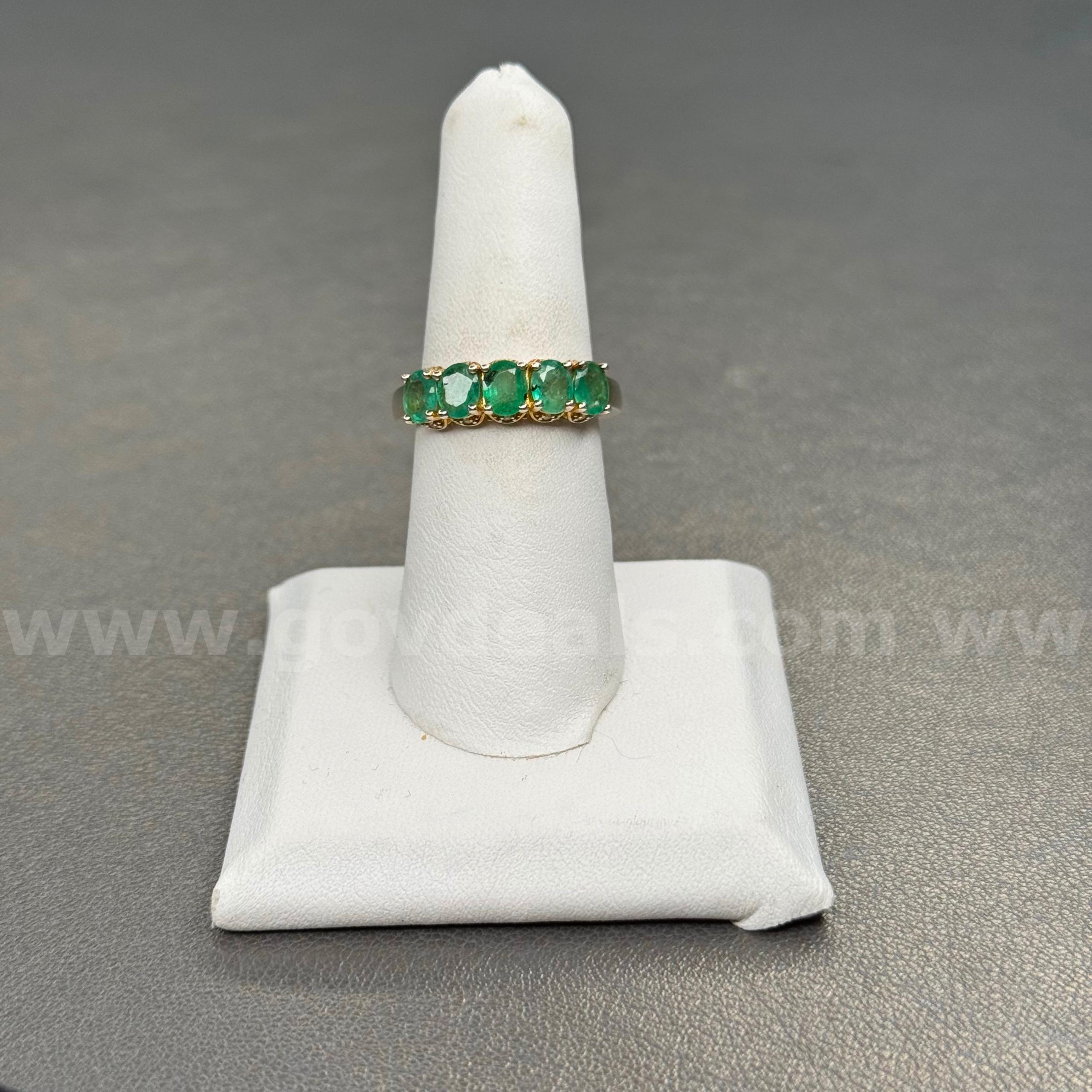 925 Silver Ring with Green Stones  925 Government Surplus Auction - Primary Photo
