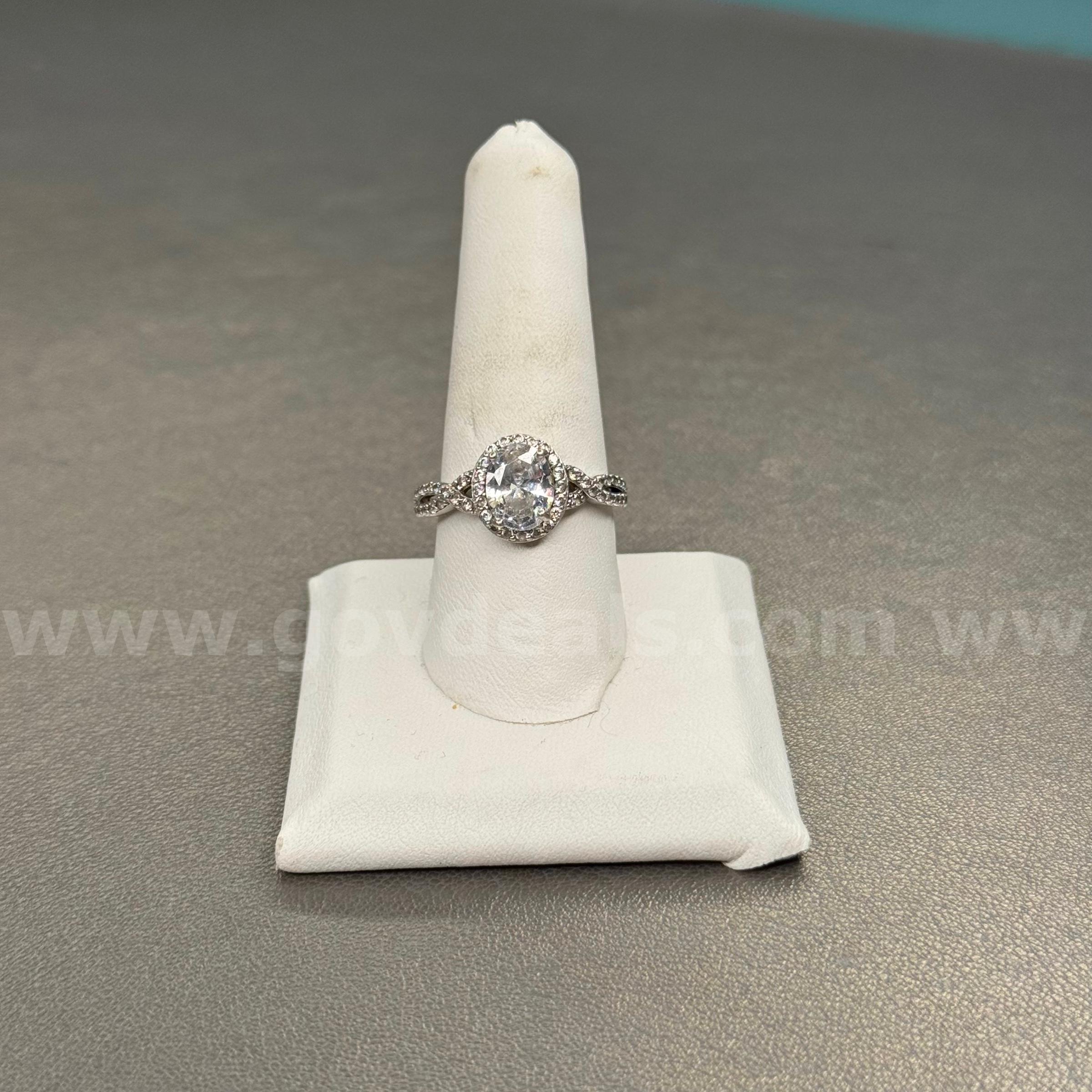 925 Silver Ring with White Stones  925 Government Surplus Auction - Primary Photo