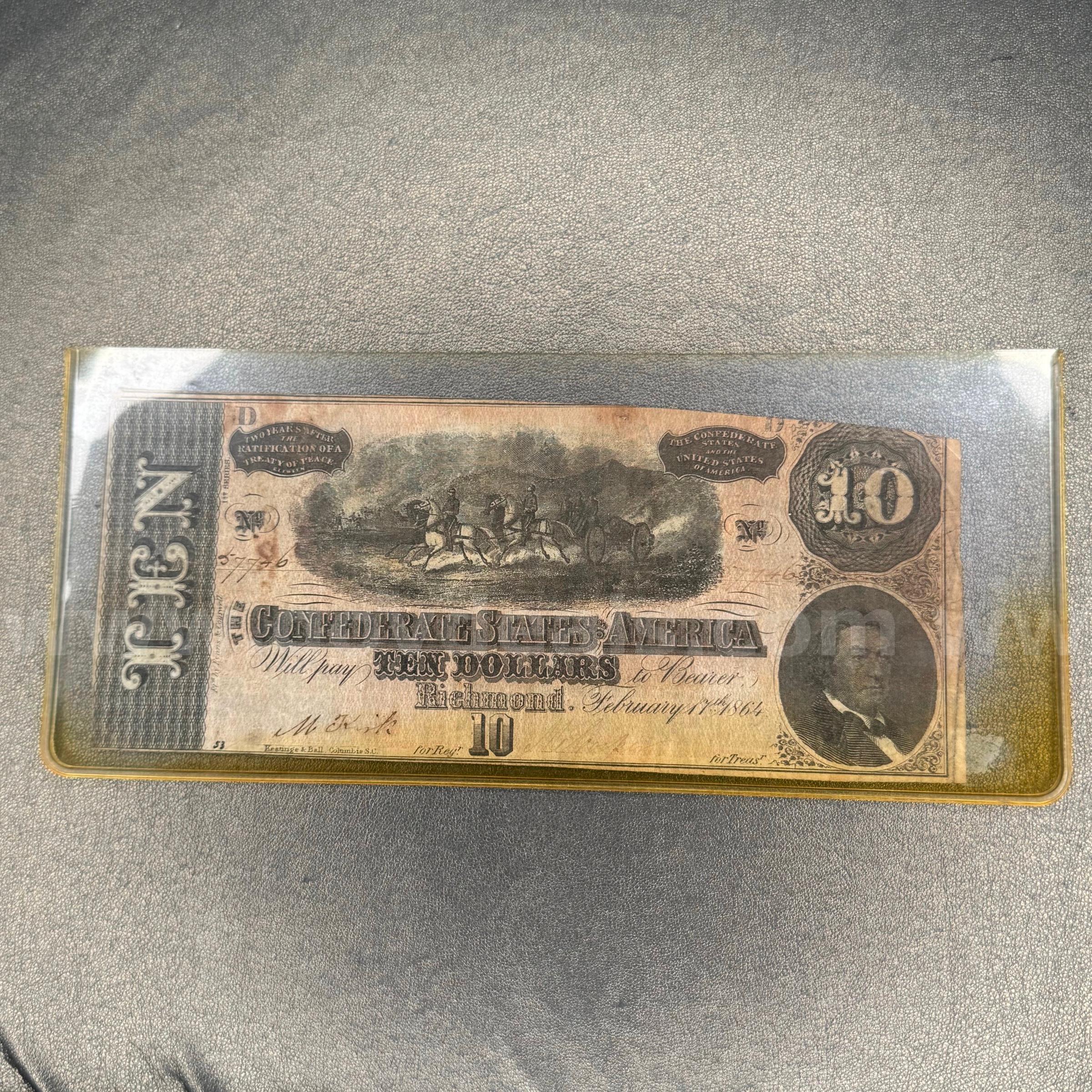 Ten Dollar Confederate Bill   Government Surplus Auction - Primary Photo