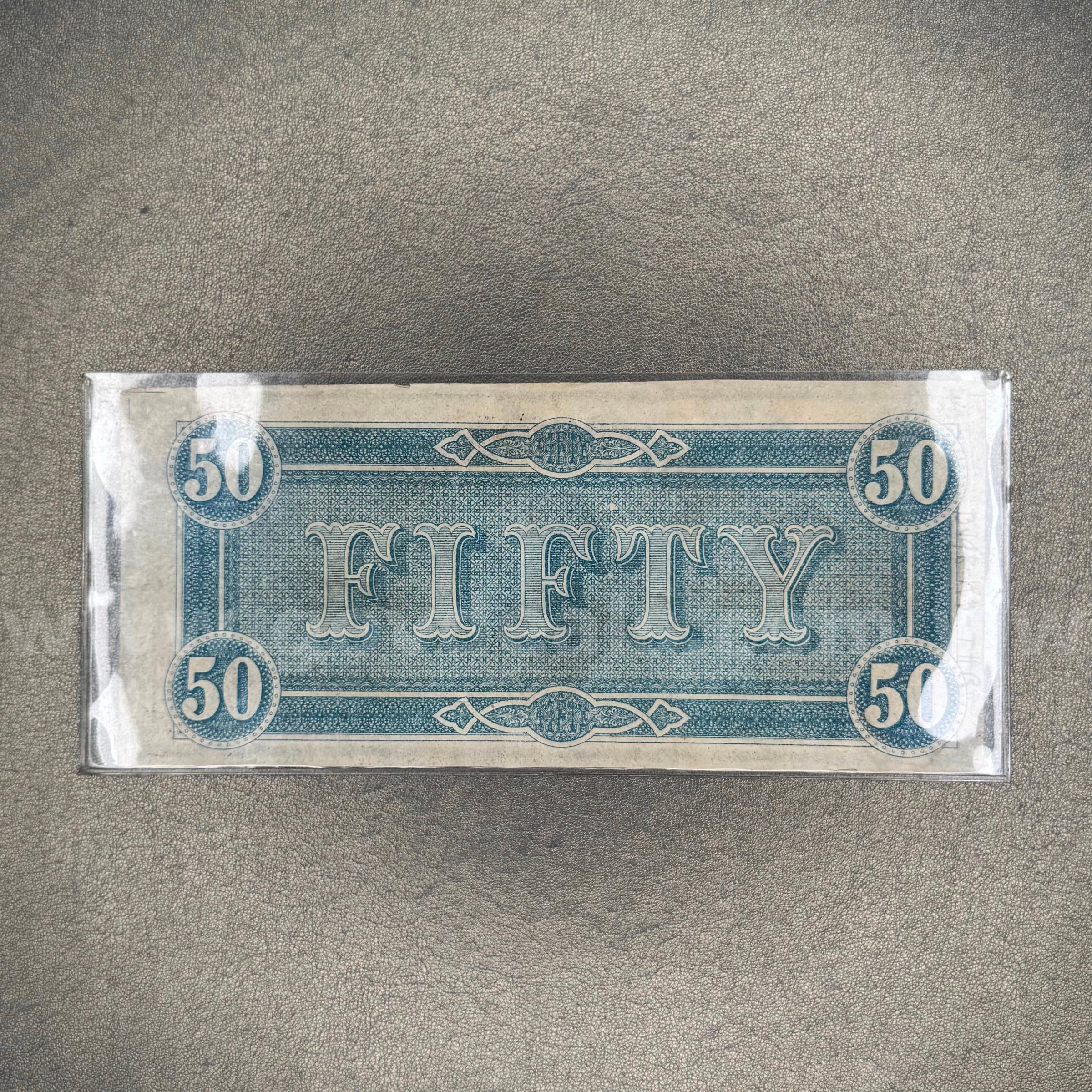 Fifty Dollar Confederate Bill   Government Surplus Auction - Photo #2