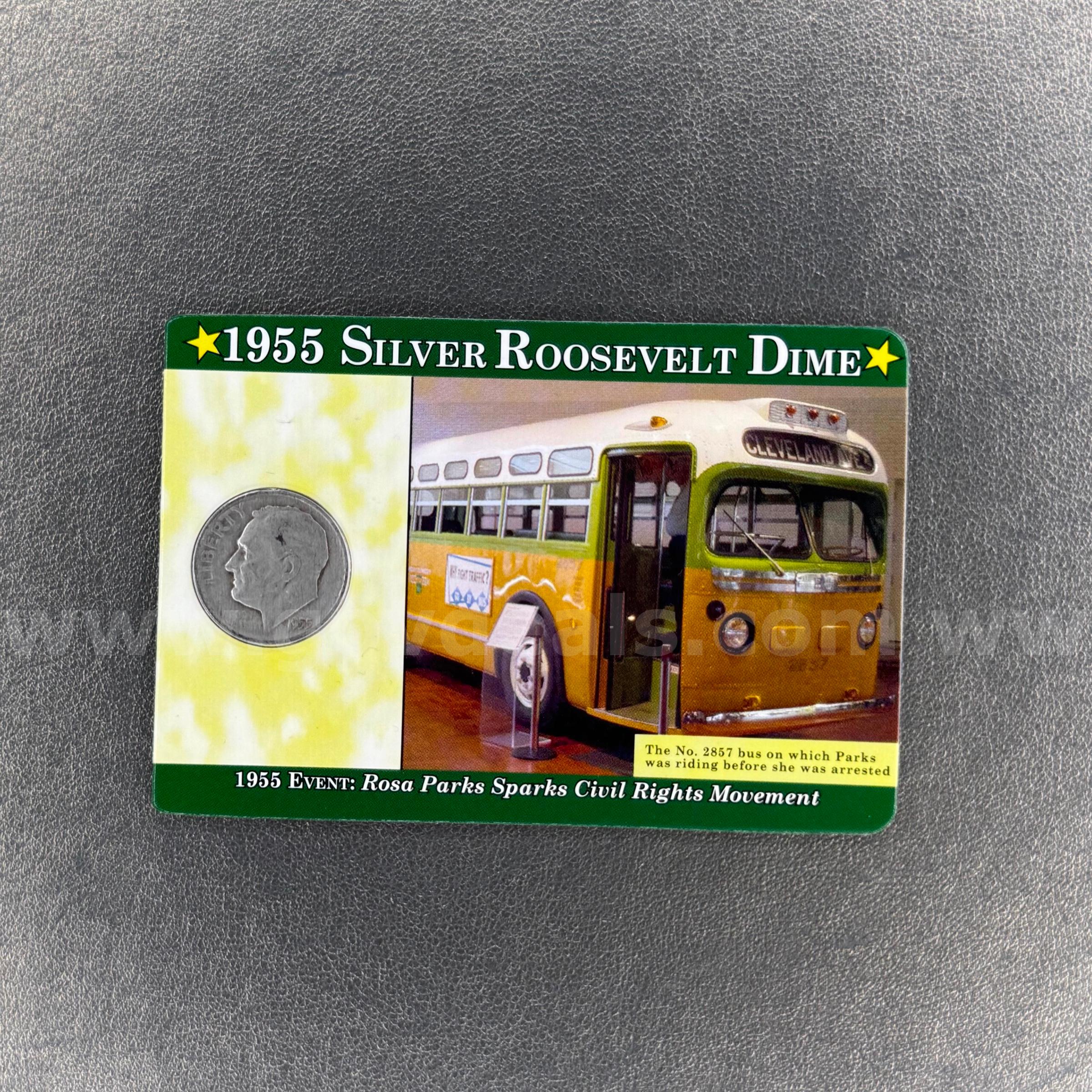 1955 Silver Roosevelt Dime   Government Surplus Auction - Primary Photo