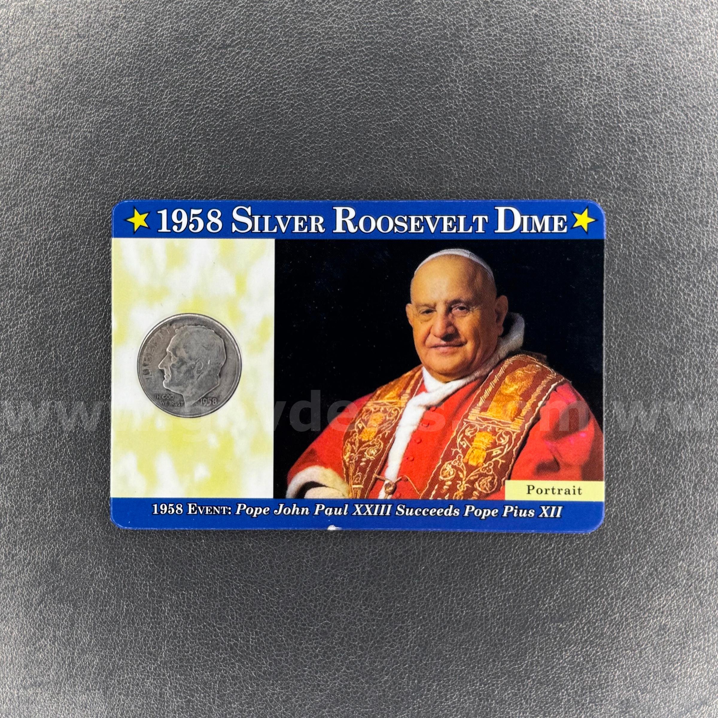1958 Silver Roosevelt Dime   Government Surplus Auction - Primary Photo