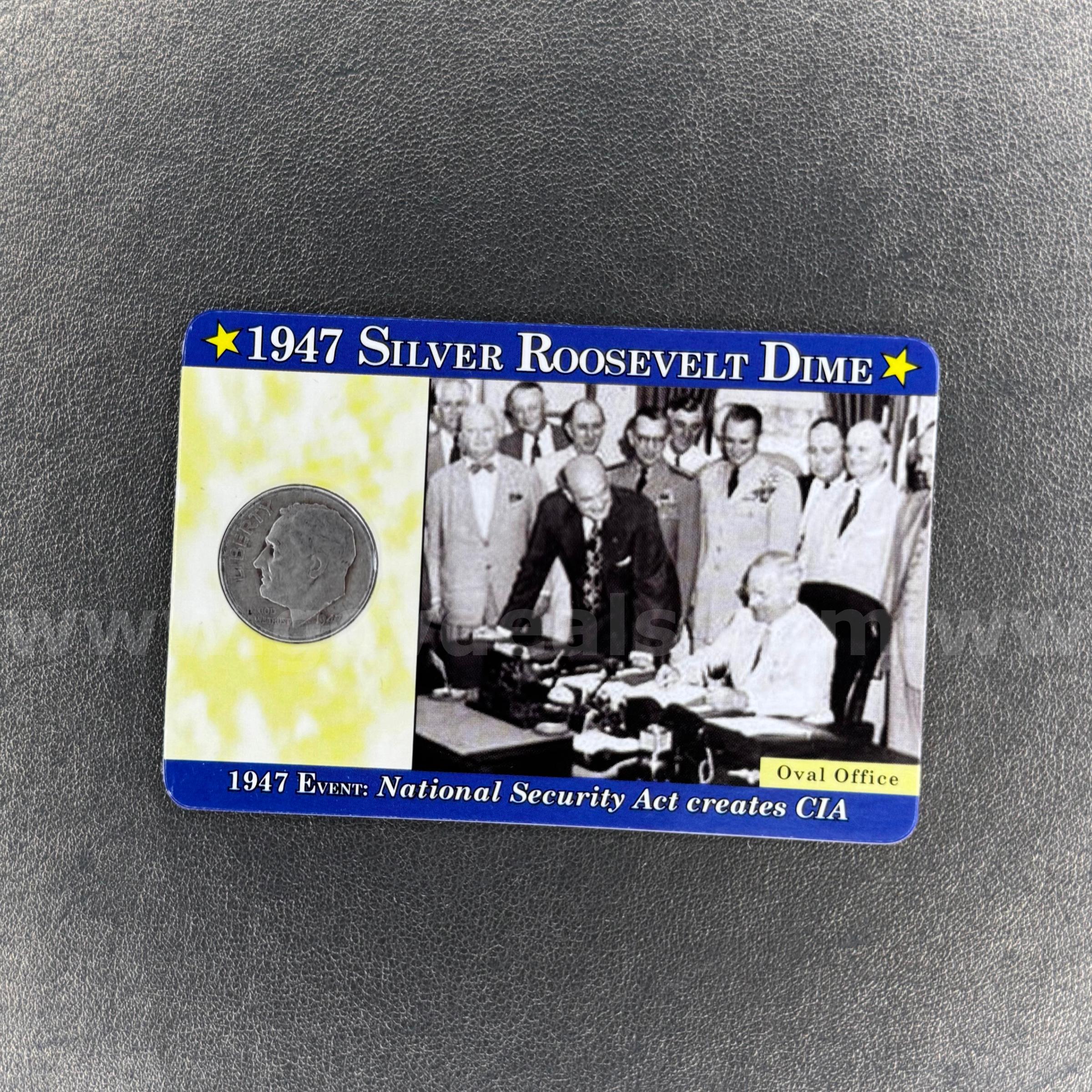 1947 Silver Roosevelt Dime   Government Surplus Auction - Primary Photo