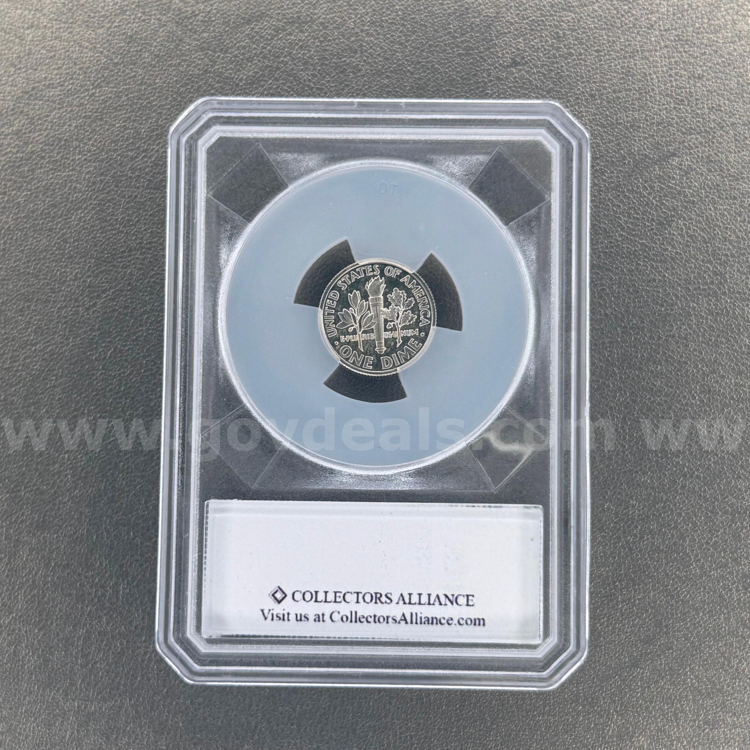 1992 Roosevelt Dime San Francisco Silver Proof   Government Surplus Auction - Photo #2