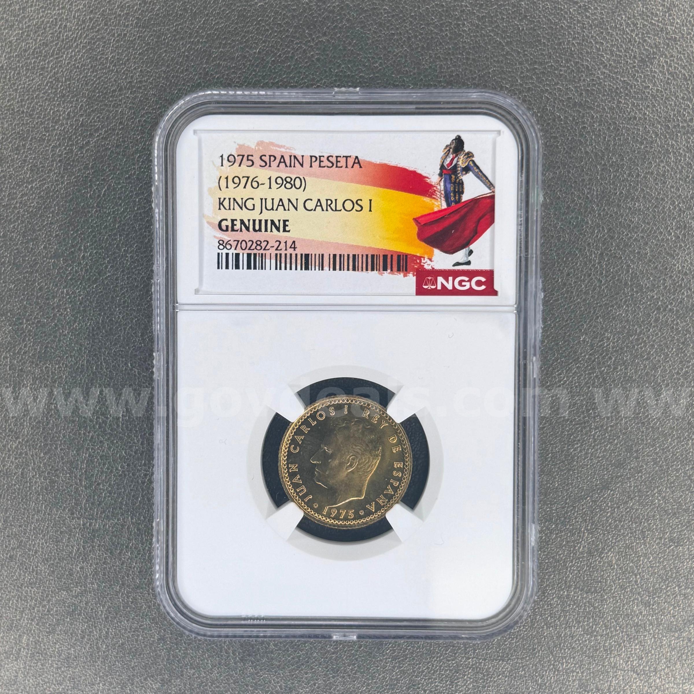 1975 Spain Peseta - King Juan Carlos I   Government Surplus Auction - Primary Photo