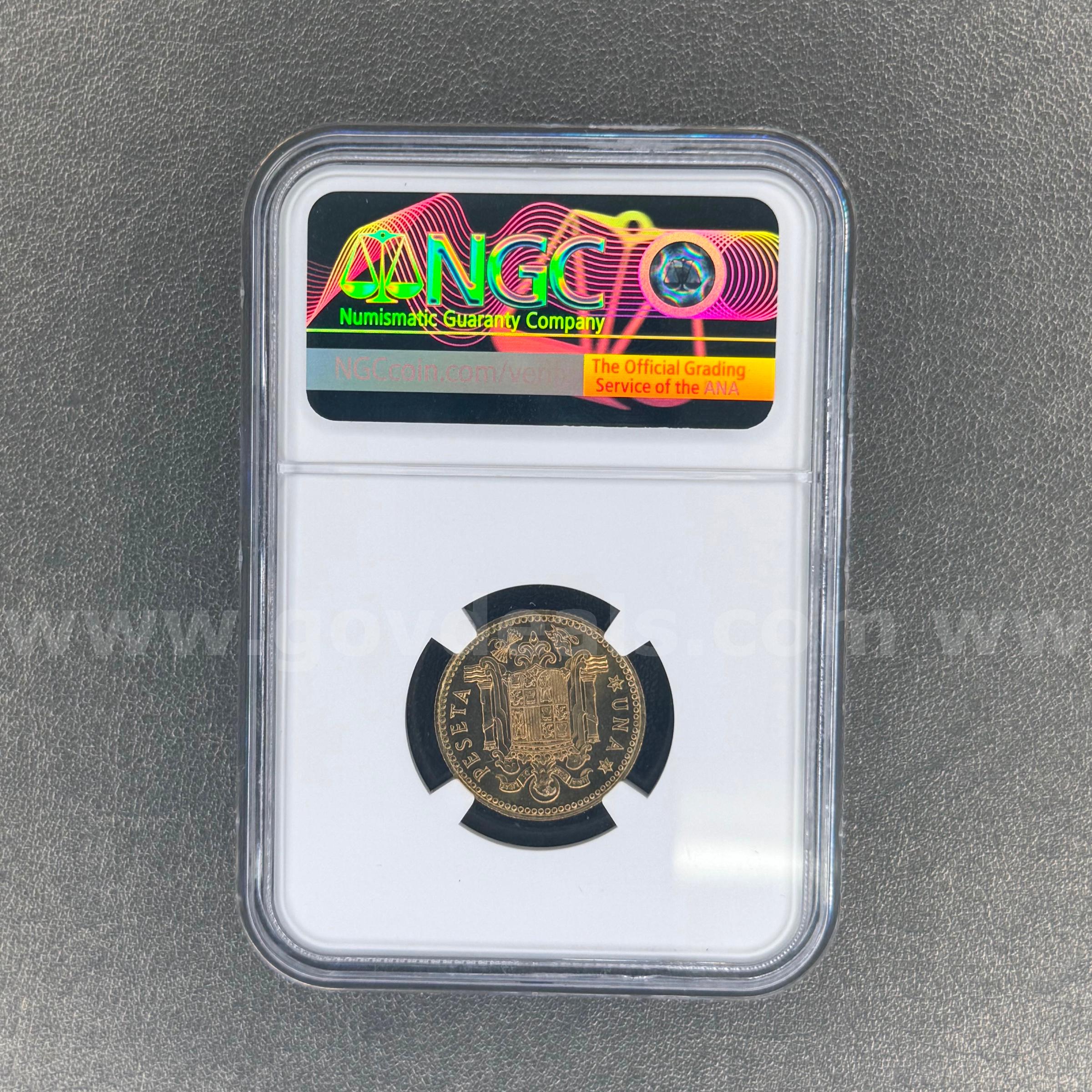1975 Spain Peseta - King Juan Carlos I   Government Surplus Auction - Photo #2
