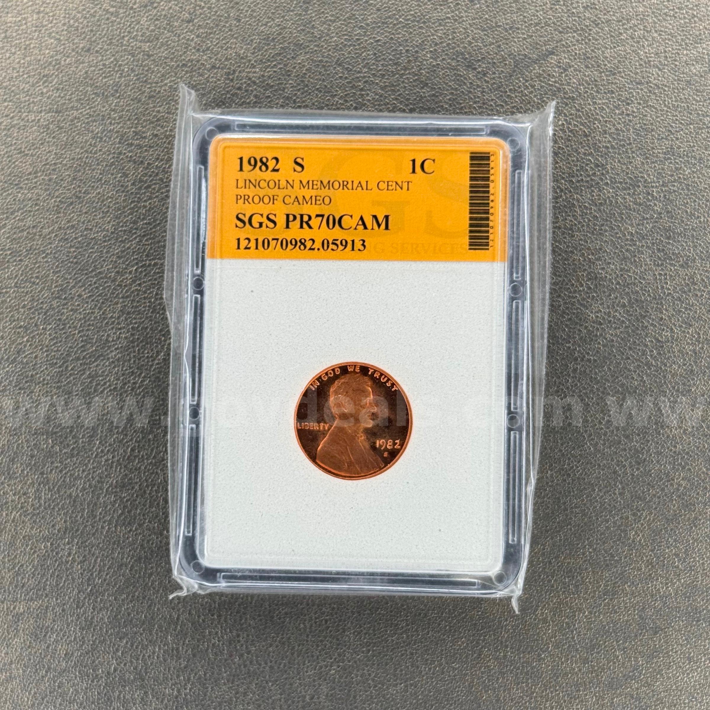 1982 S PR70 Lincoln Memorial Cent   Government Surplus Auction - Primary Photo