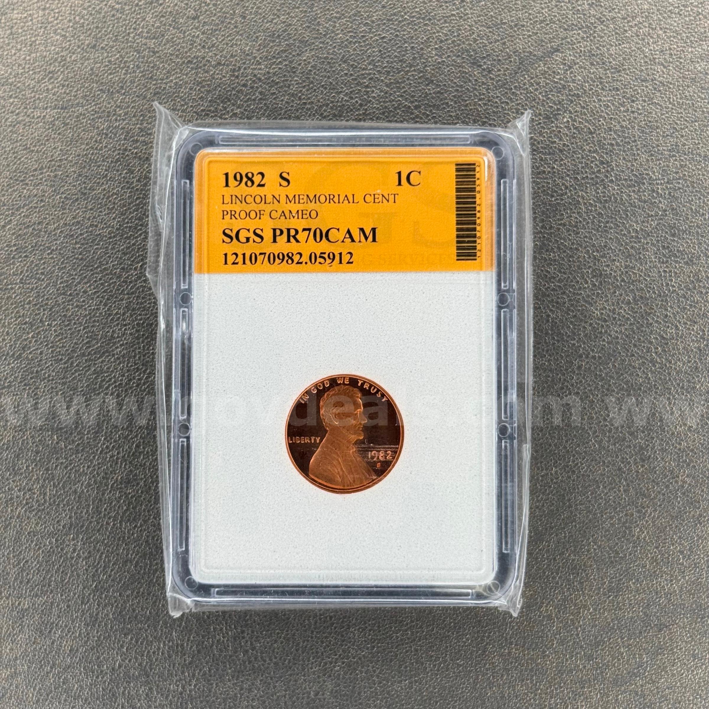 1982 S PR70 Lincoln Memorial Cent   Government Surplus Auction - Primary Photo