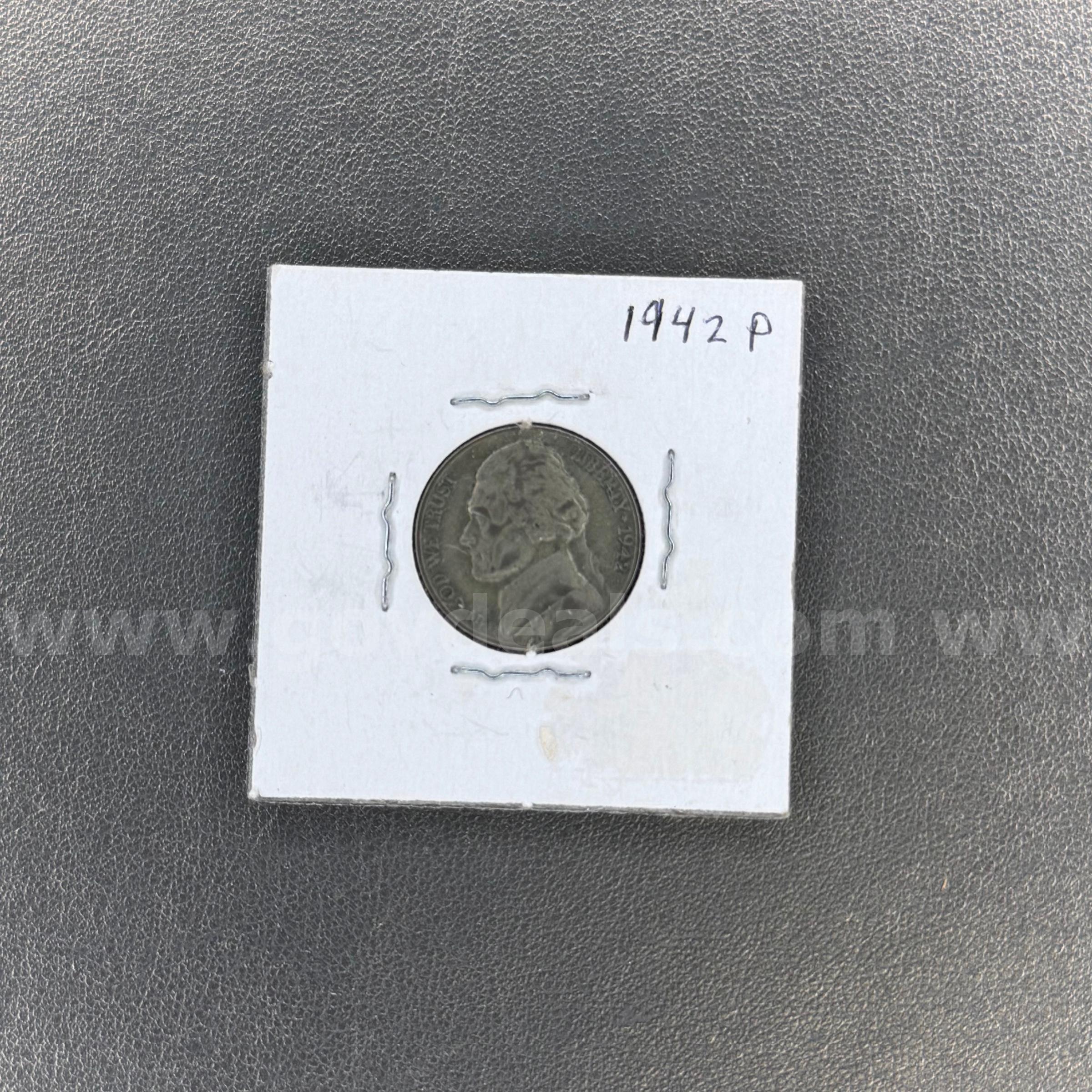 Silver Nickel 1942-P   Government Surplus Auction - Primary Photo