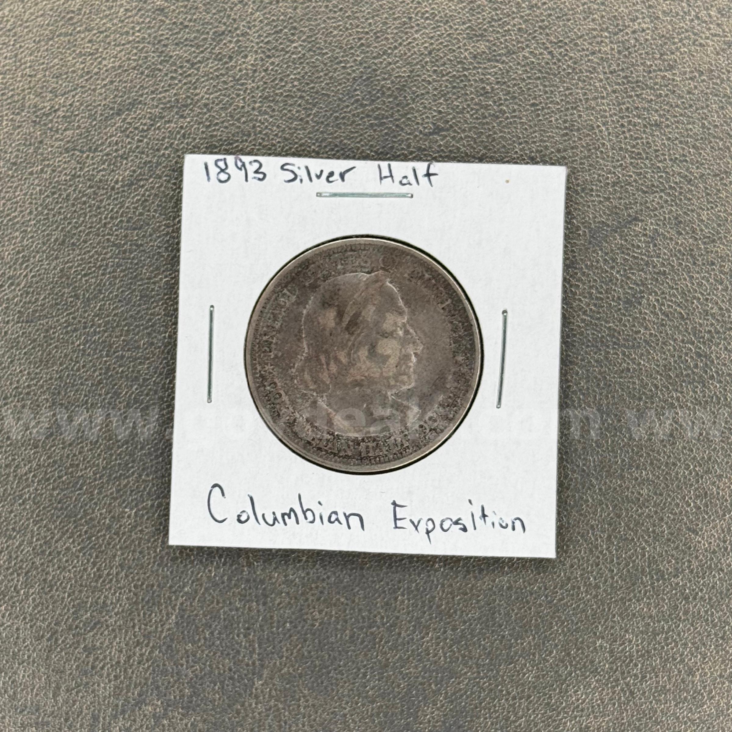 1893 Silver Colombian Exposition Half Dollar  1893 Government Surplus Auction - Primary Photo