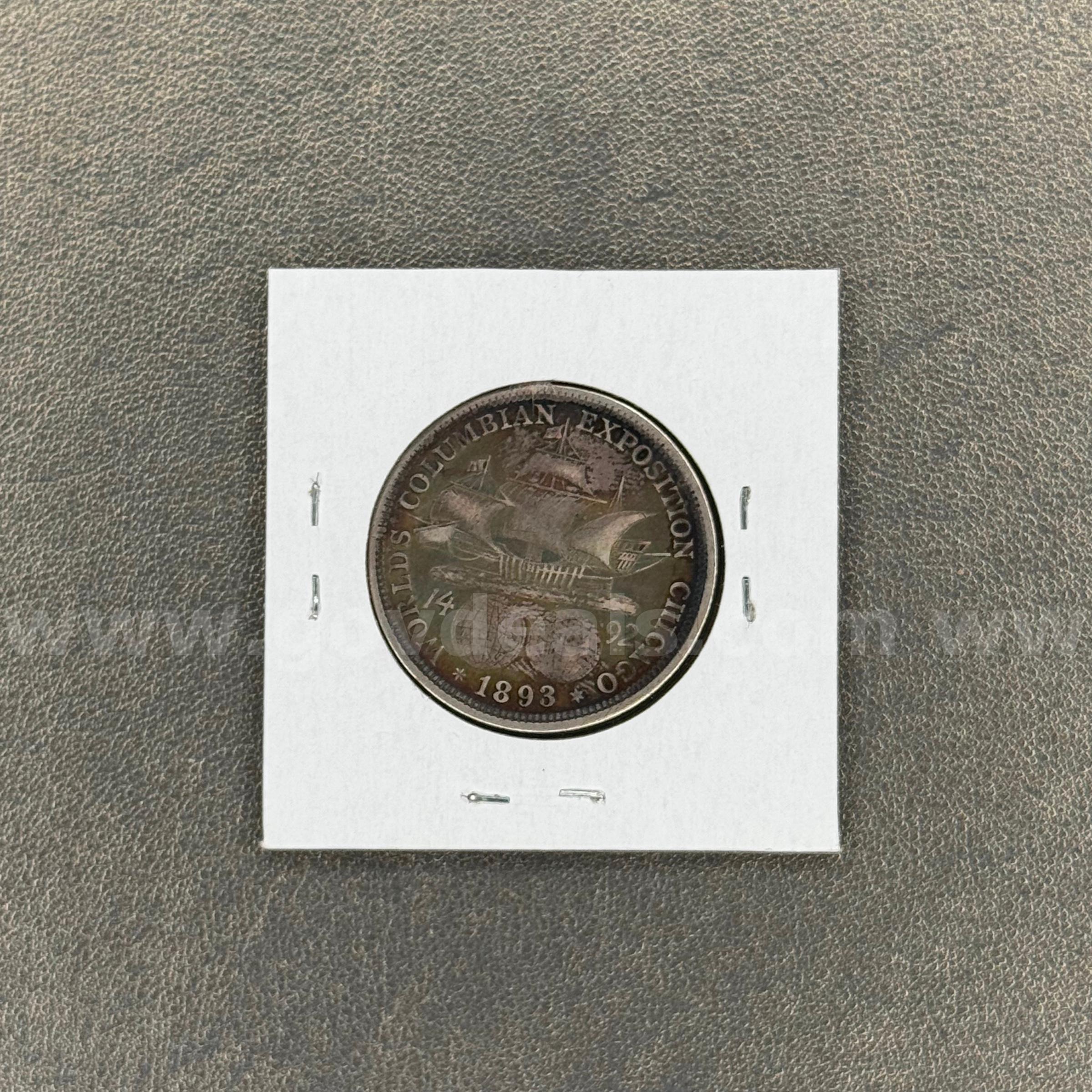 1893 Silver Colombian Exposition Half Dollar  1893 Government Surplus Auction - Photo #2