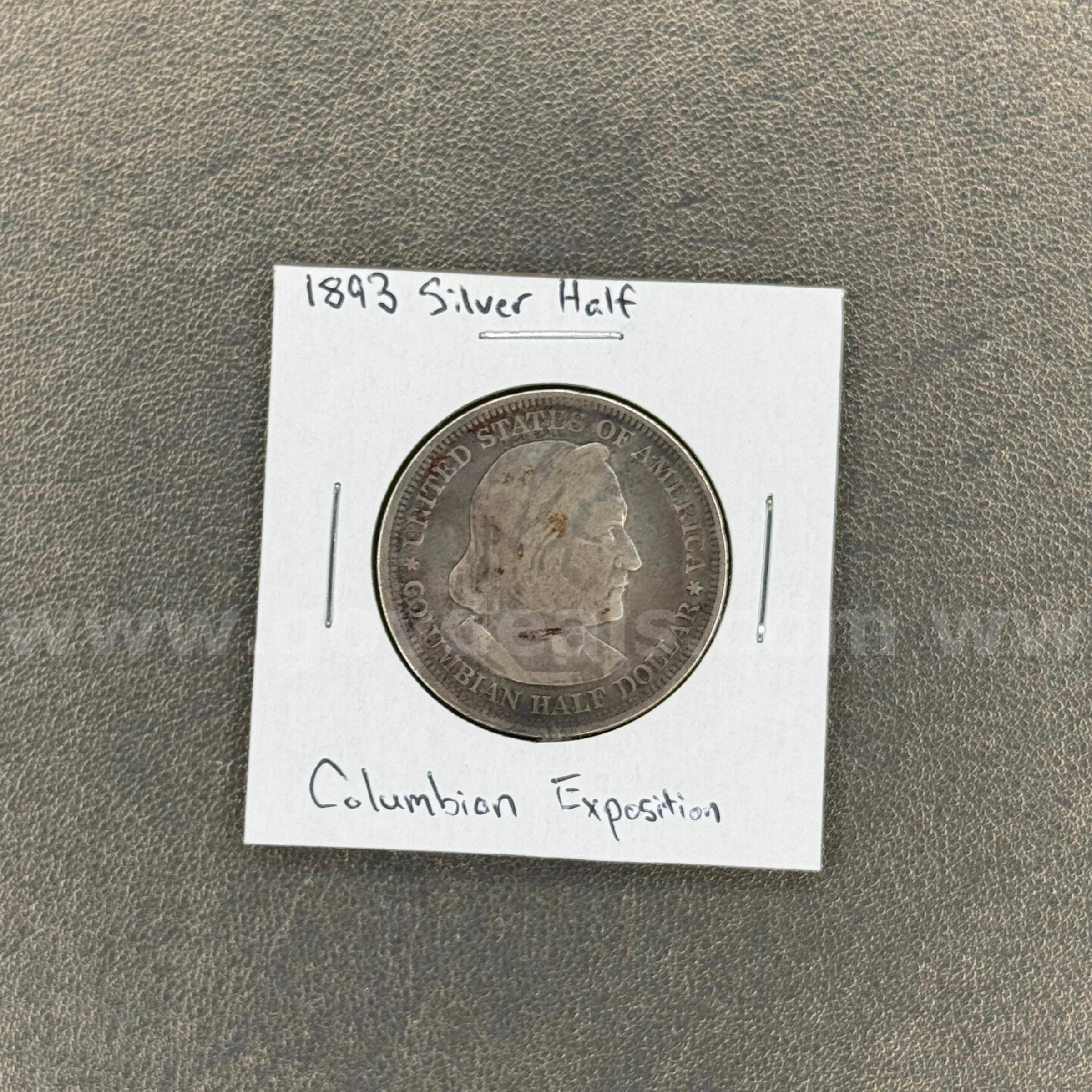 1893 Silver Colombian Exposition Half Dollar