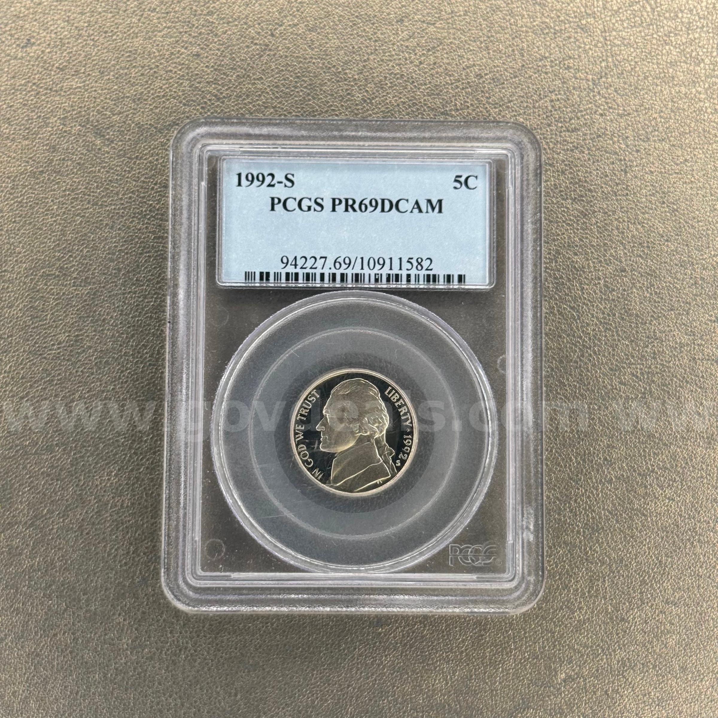 1992-S PR69 Nickel   Government Surplus Auction - Primary Photo