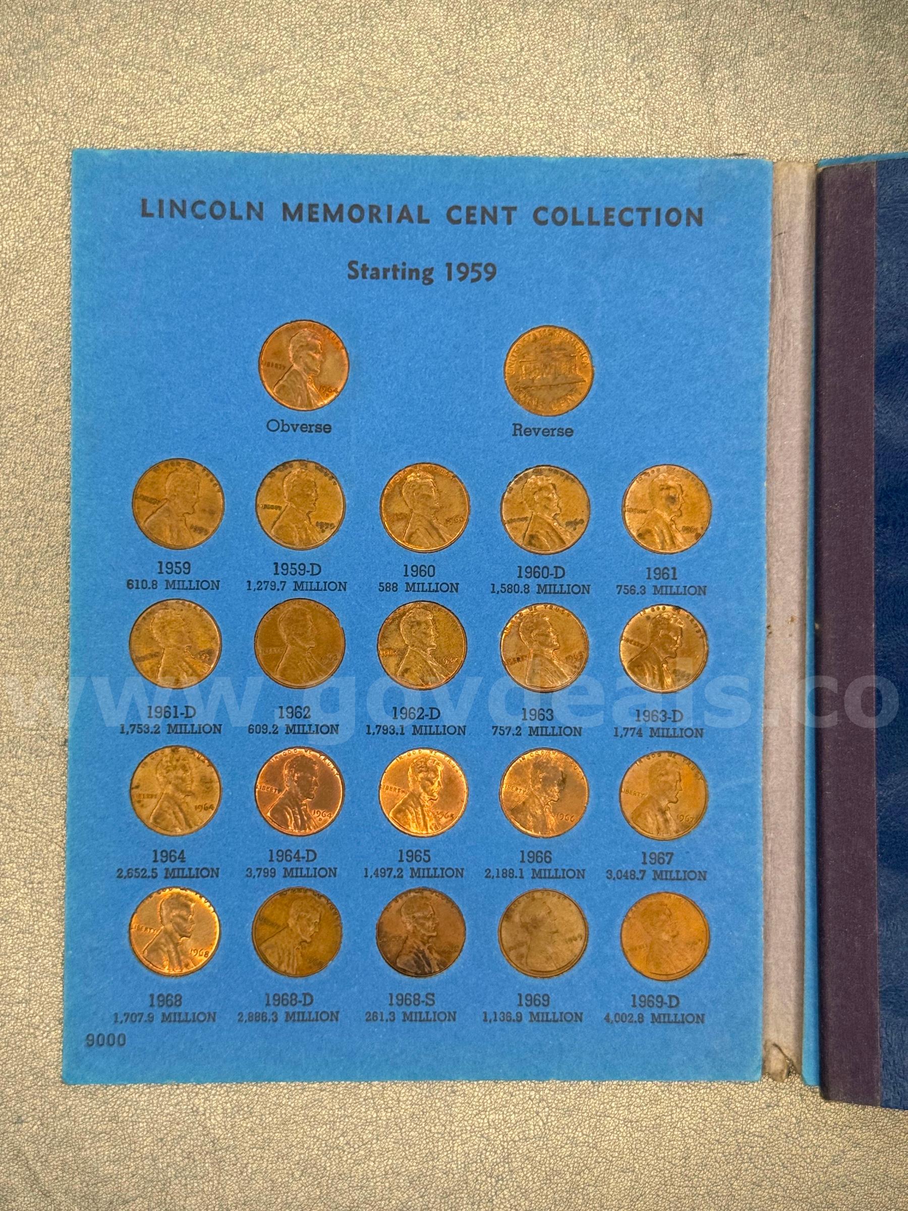 Starting 1959 Lincoln Memorial Cent Collection   Government Surplus Auction - Primary Photo