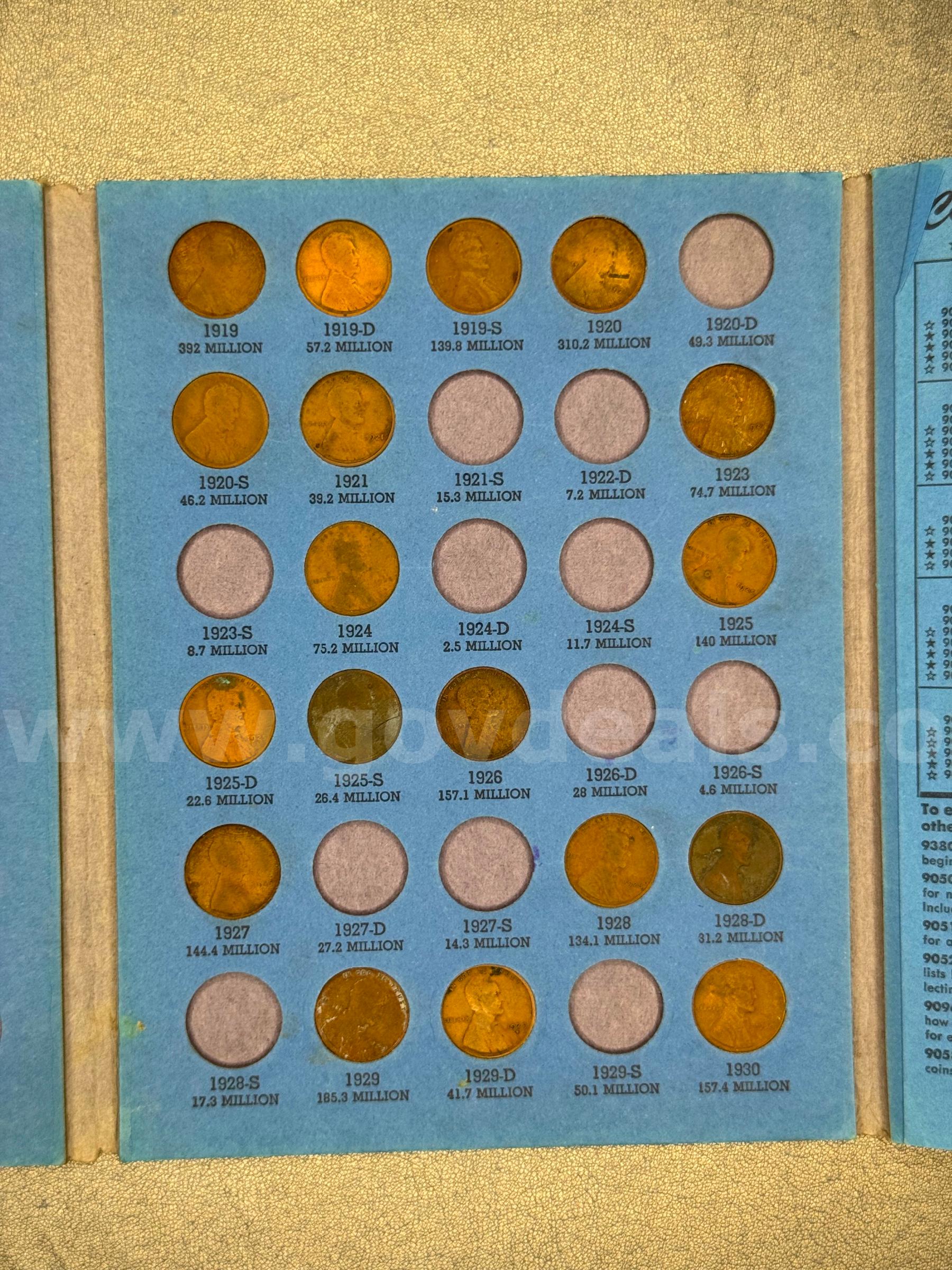 1909-1940 Lincoln Cent Collection   Government Surplus Auction - Photo #2