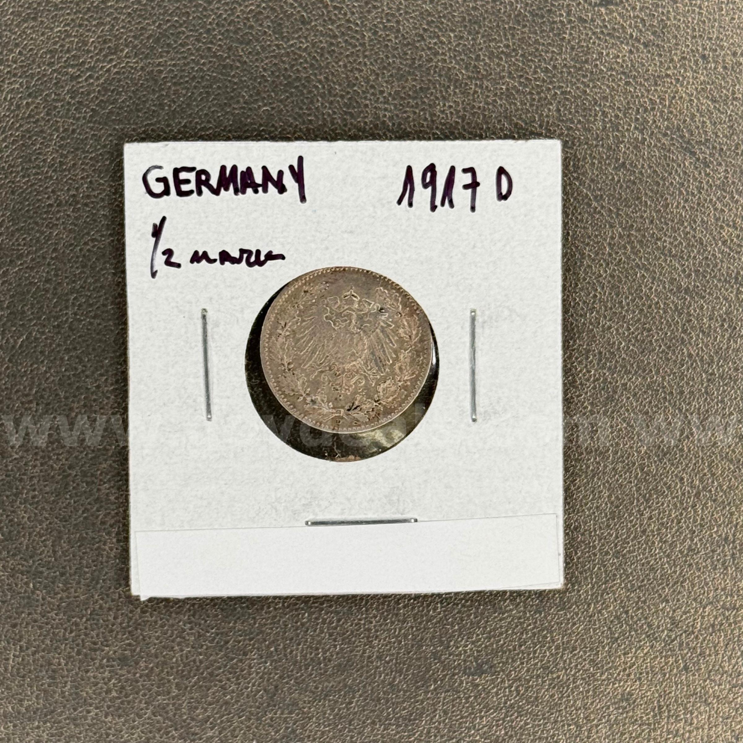 1917A Germany 1/2 Mark  1917A Government Surplus Auction - Primary Photo