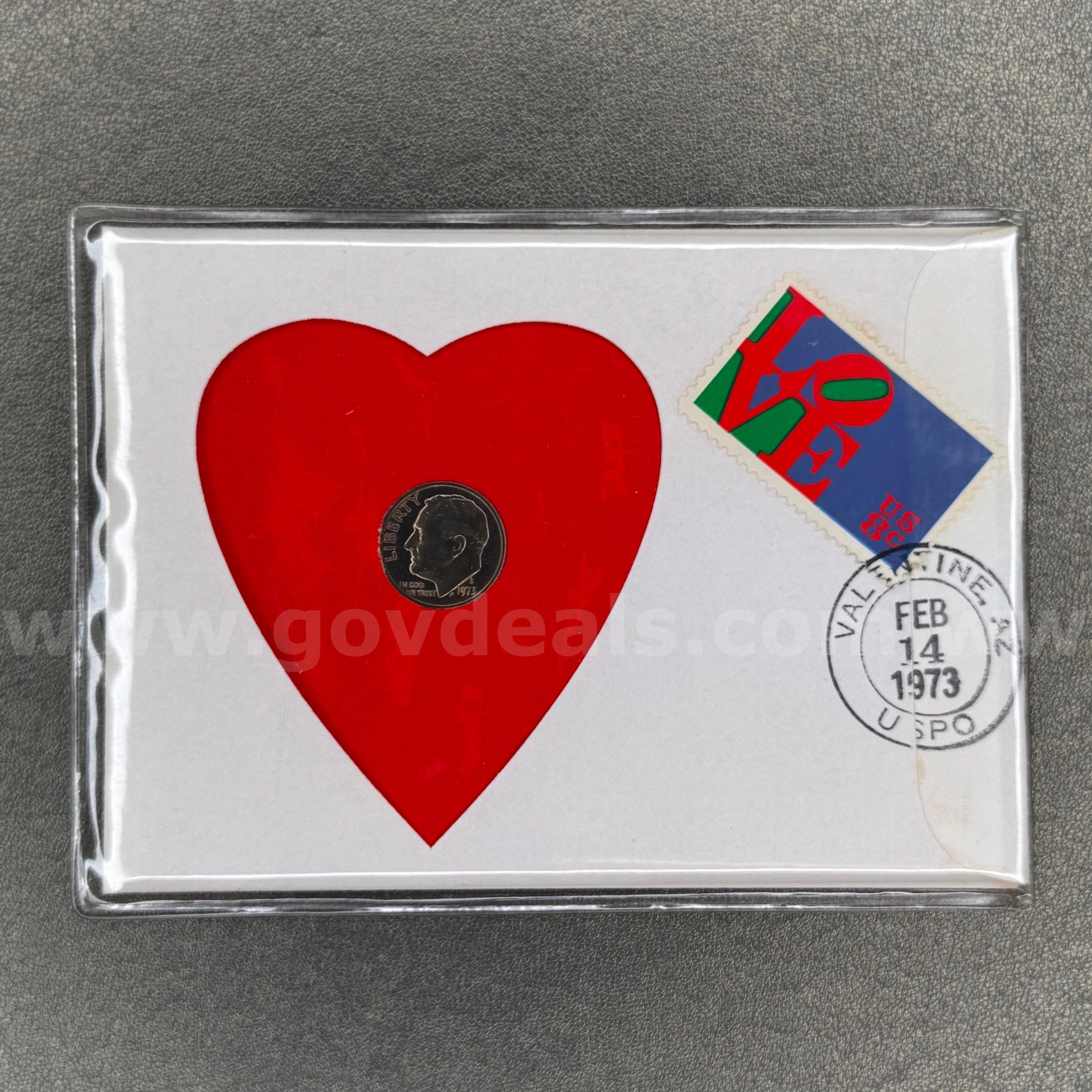 1973 Valentine Arizona Dime in Envelope   Government Surplus Auction - Primary Photo