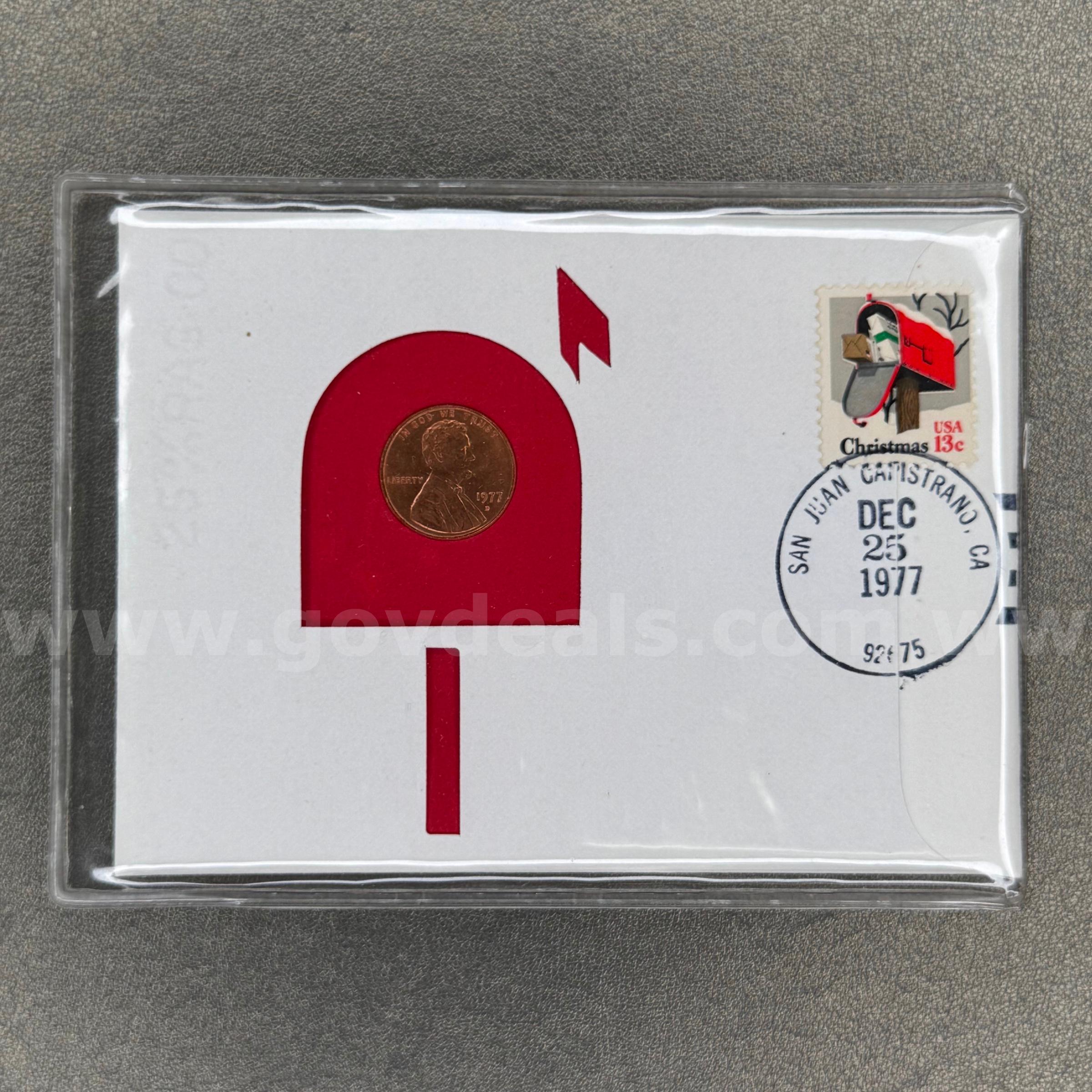 1977 Christmas California Dime in Envelope   Government Surplus Auction - Primary Photo