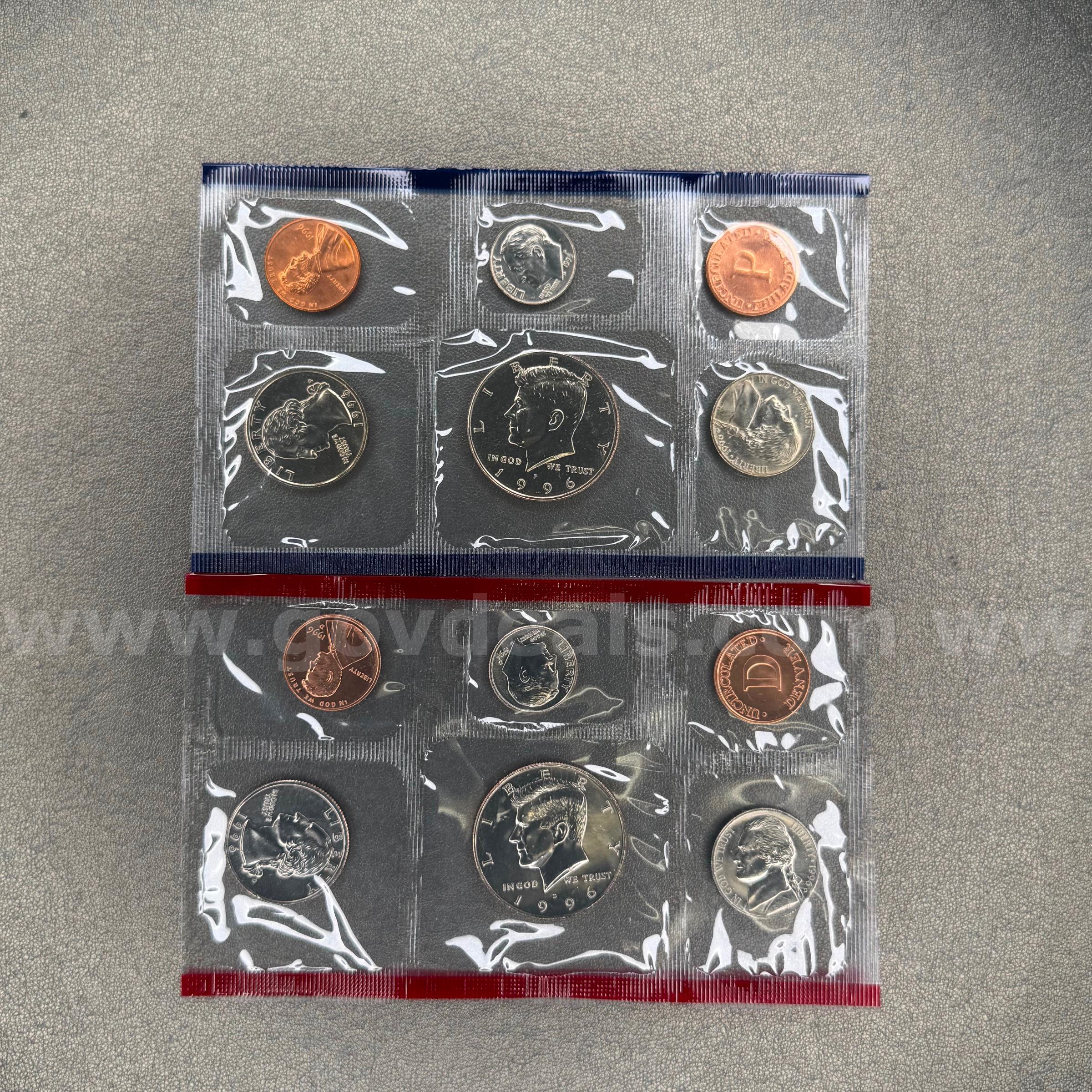 1996 US Mint Uncirculated Coin Set   Government Surplus Auction - Photo #2
