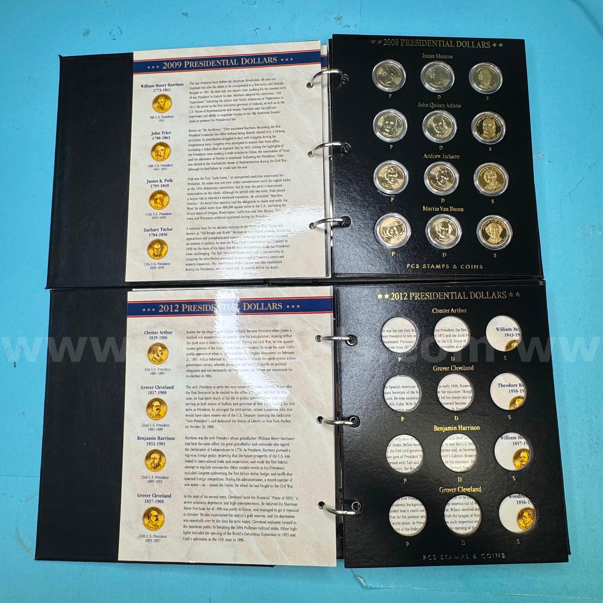 2 Volumes 76 Piece Presidential Dollar Set in Books   Government Surplus Auction - Photo #3