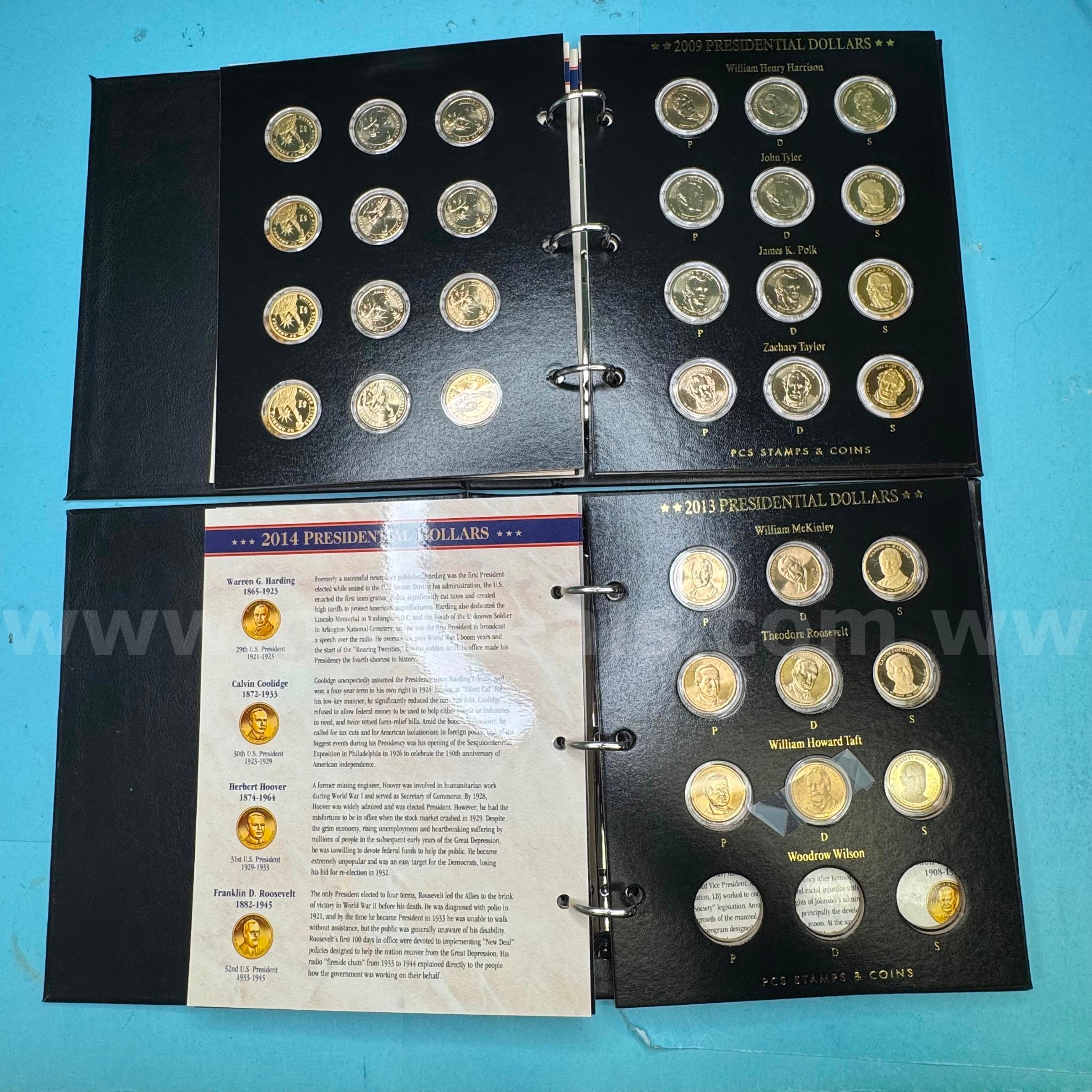 2 Volumes 76 Piece Presidential Dollar Set in Books   Government Surplus Auction - Photo #4