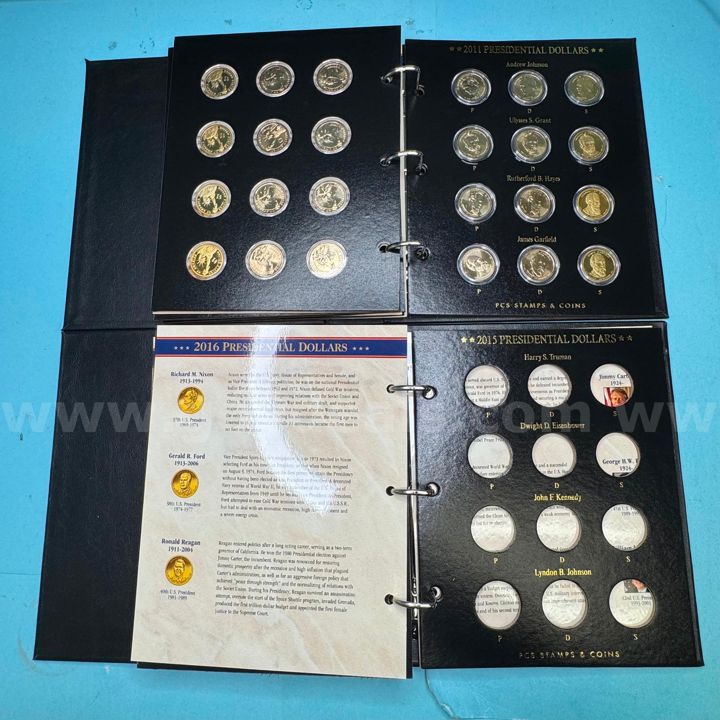 2 Volumes 76 Piece Presidential Dollar Set in Books   Government Surplus Auction - Photo #6
