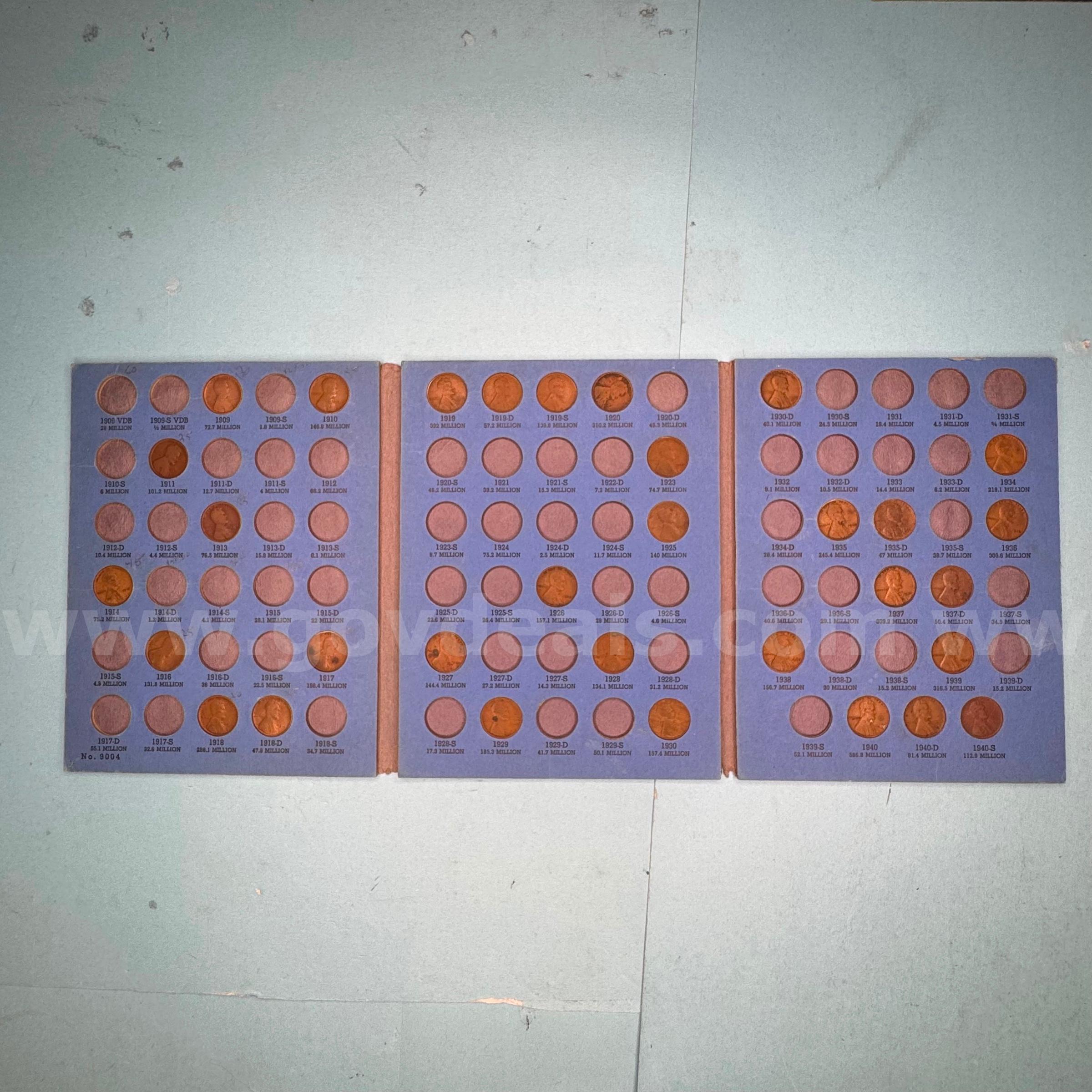 1909-1940 Lincoln Head Cent Collection Number One   Government Surplus Auction - Photo #2