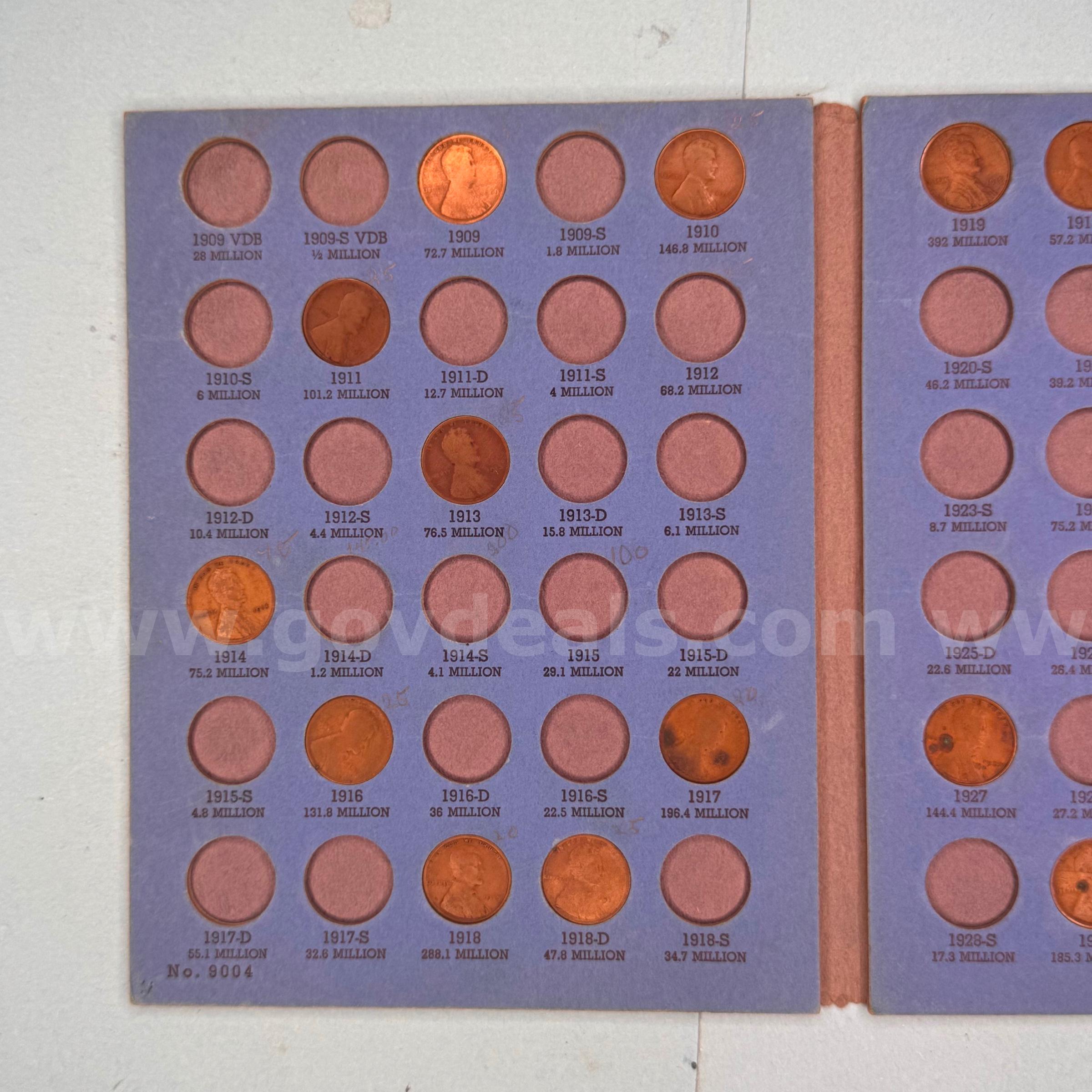 1909-1940 Lincoln Head Cent Collection Number One   Government Surplus Auction - Photo #3