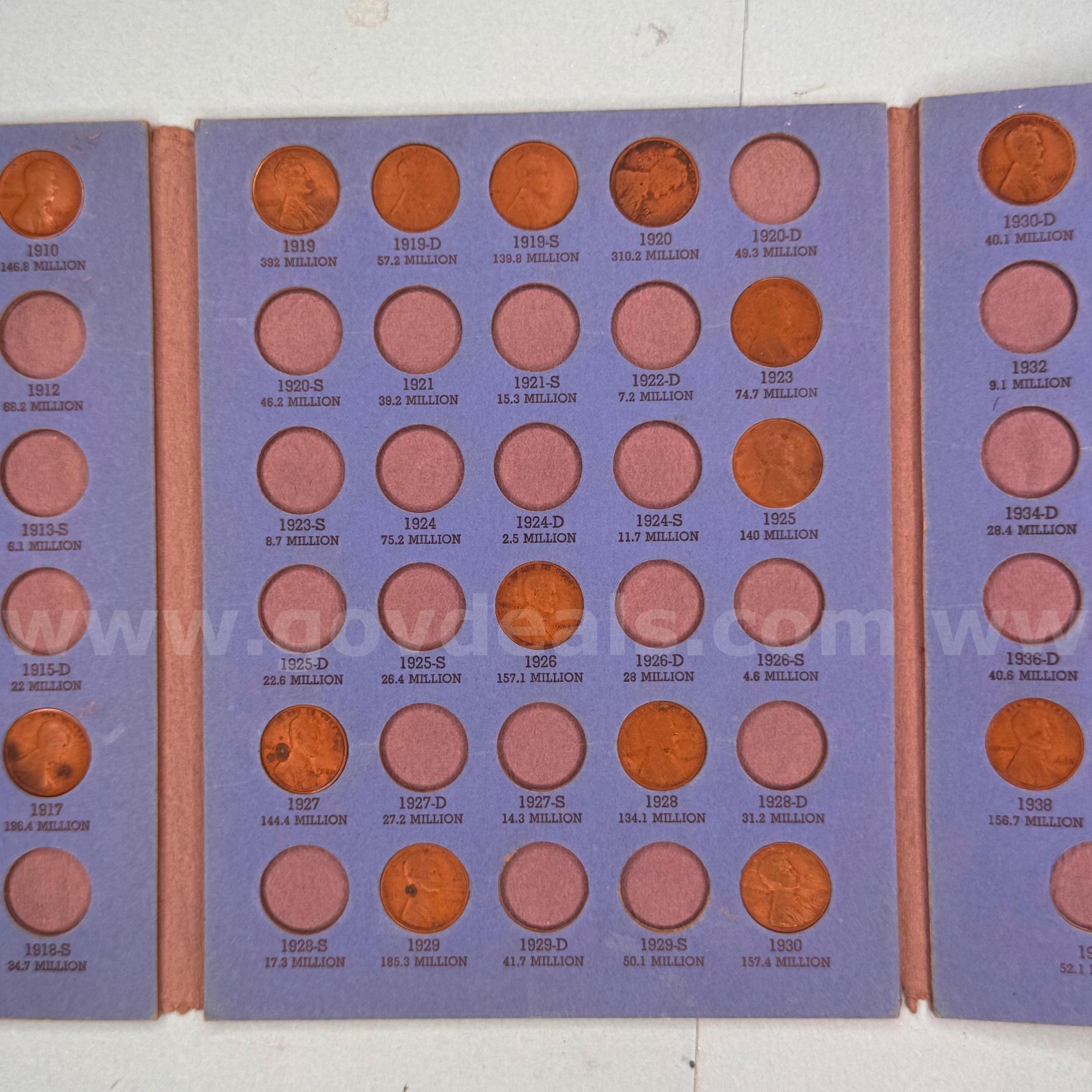 1909-1940 Lincoln Head Cent Collection Number One   Government Surplus Auction - Photo #4