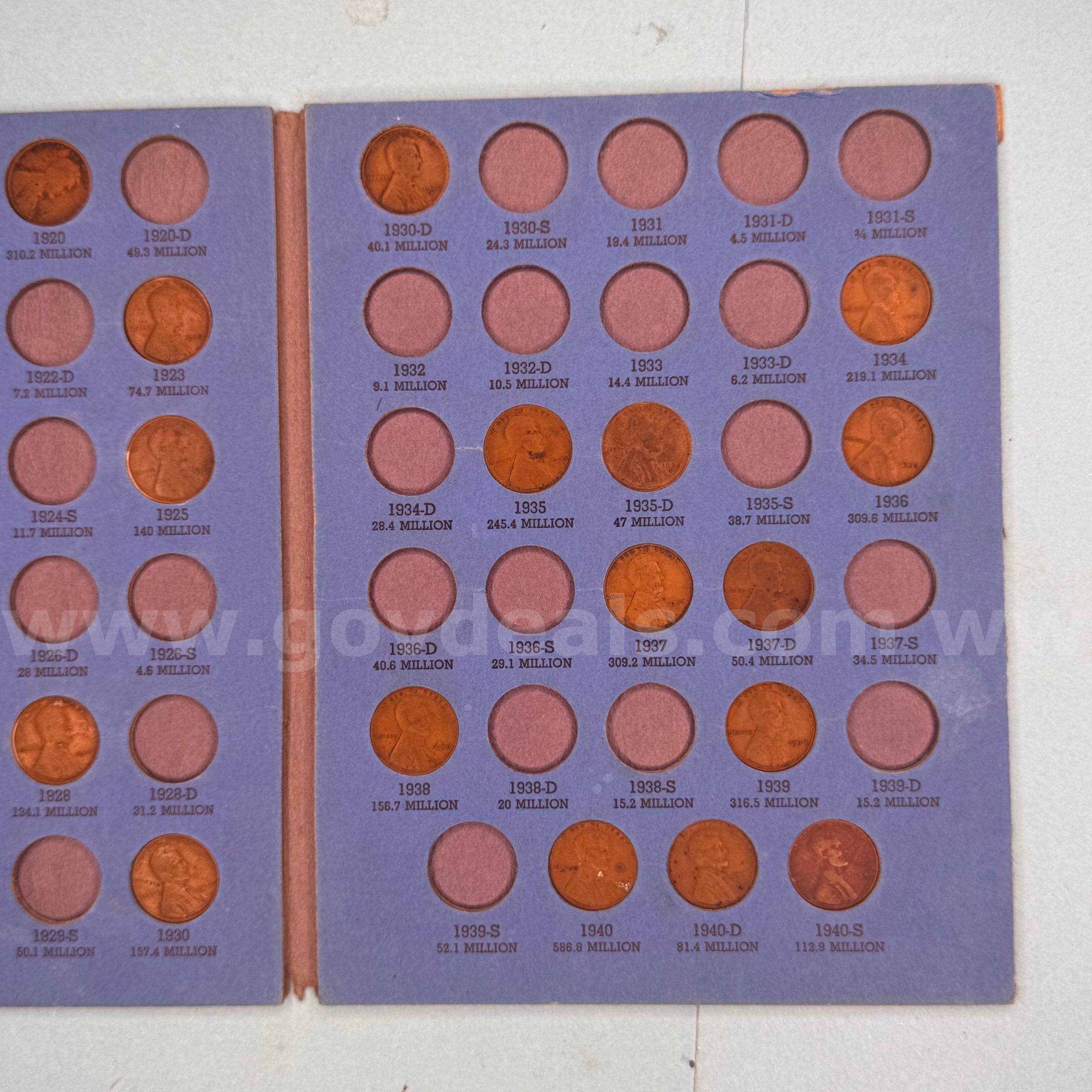 1909-1940 Lincoln Head Cent Collection Number One   Government Surplus Auction - Photo #5