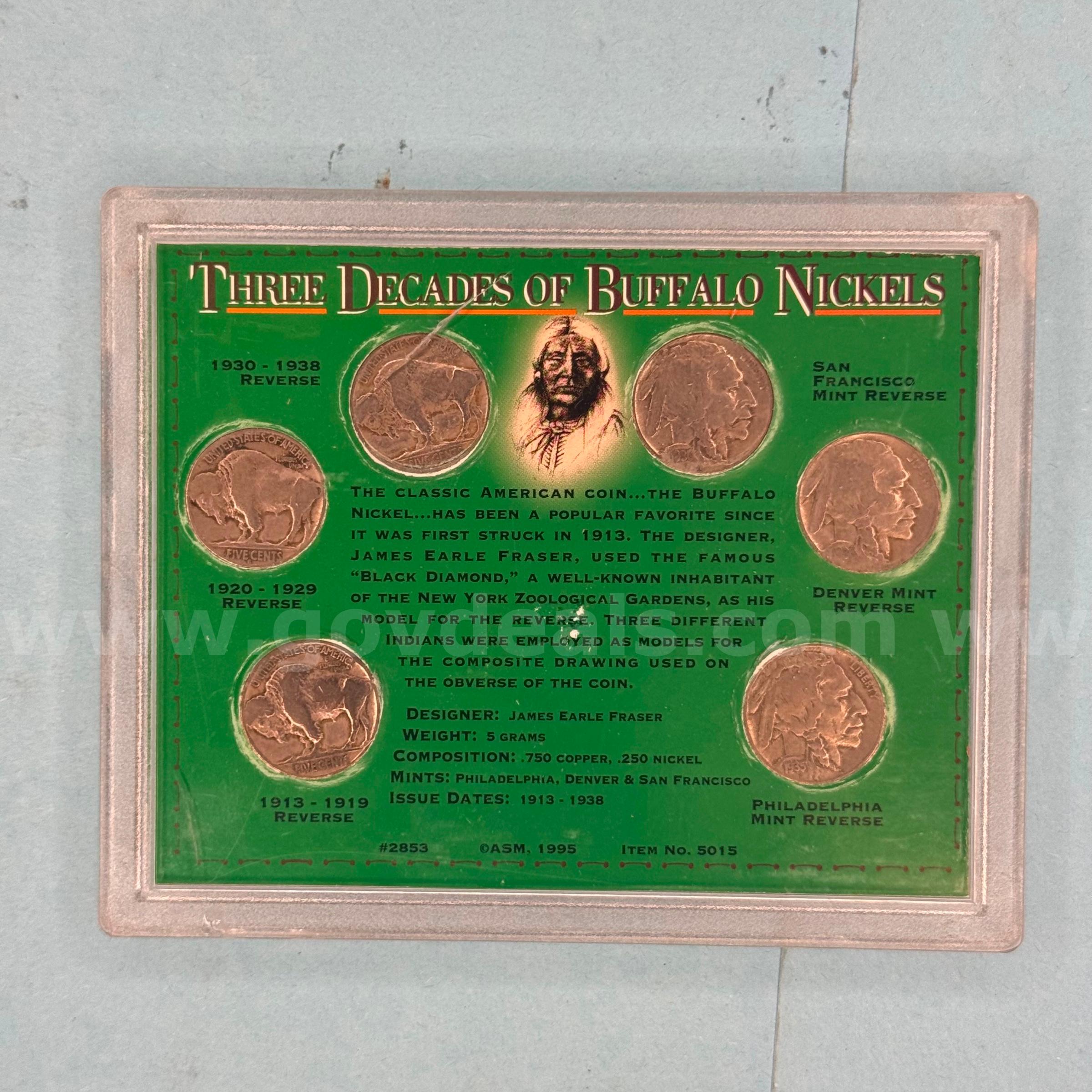 Three Decades of Buffalo Nickels   Government Surplus Auction - Photo #2