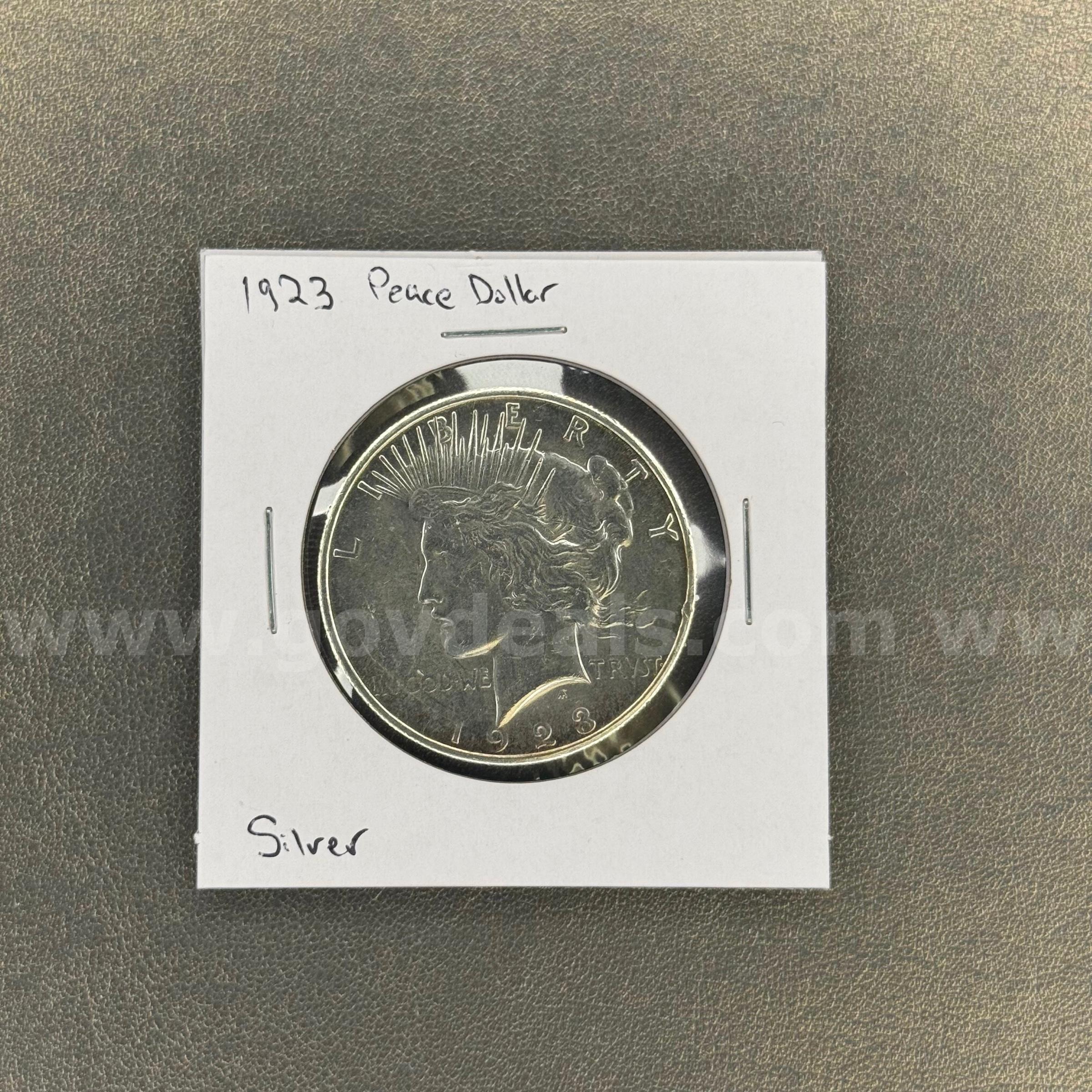 1923 Silver Peace Dollar   Government Surplus Auction - Primary Photo