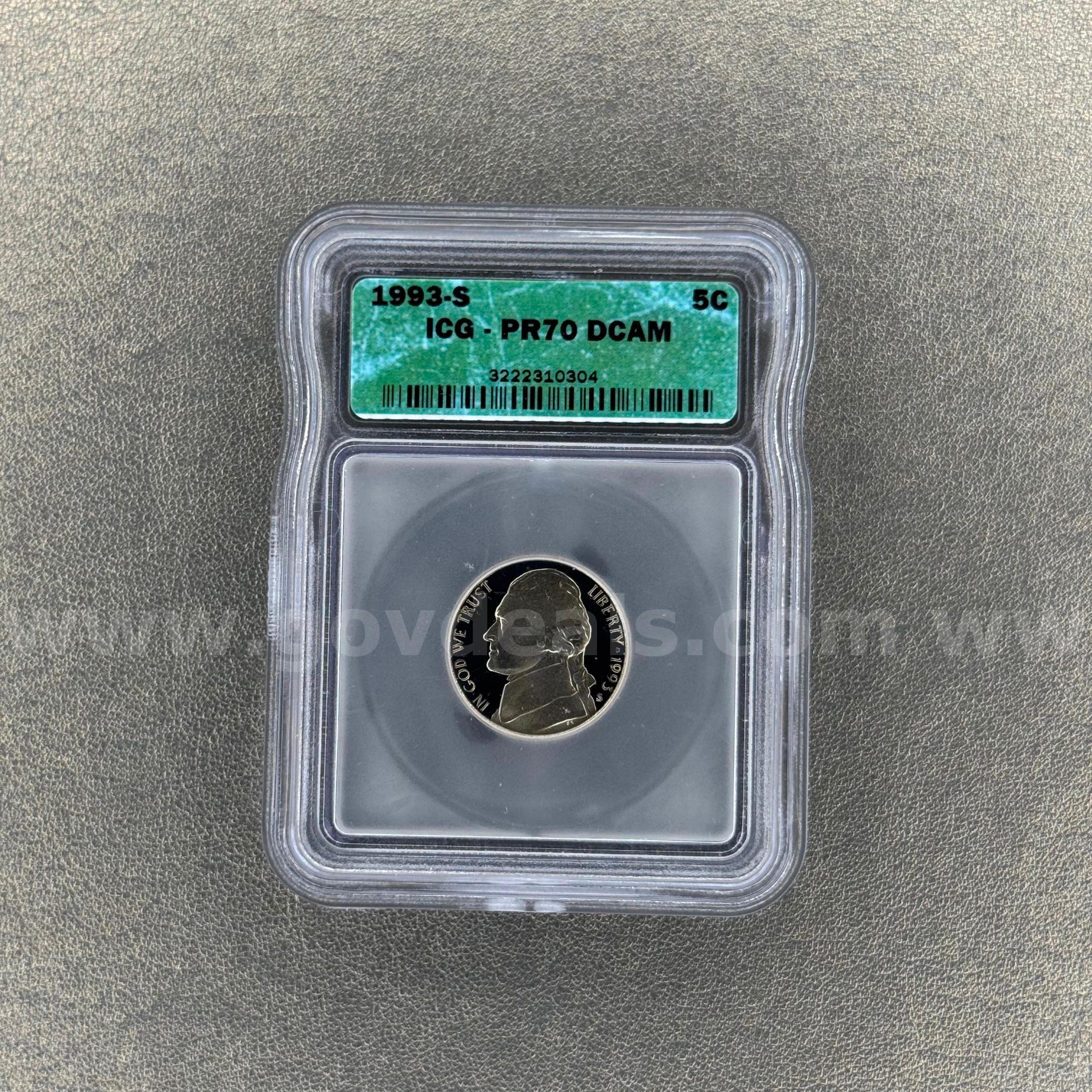 1993-S PR70 Nickel   Government Surplus Auction - Primary Photo