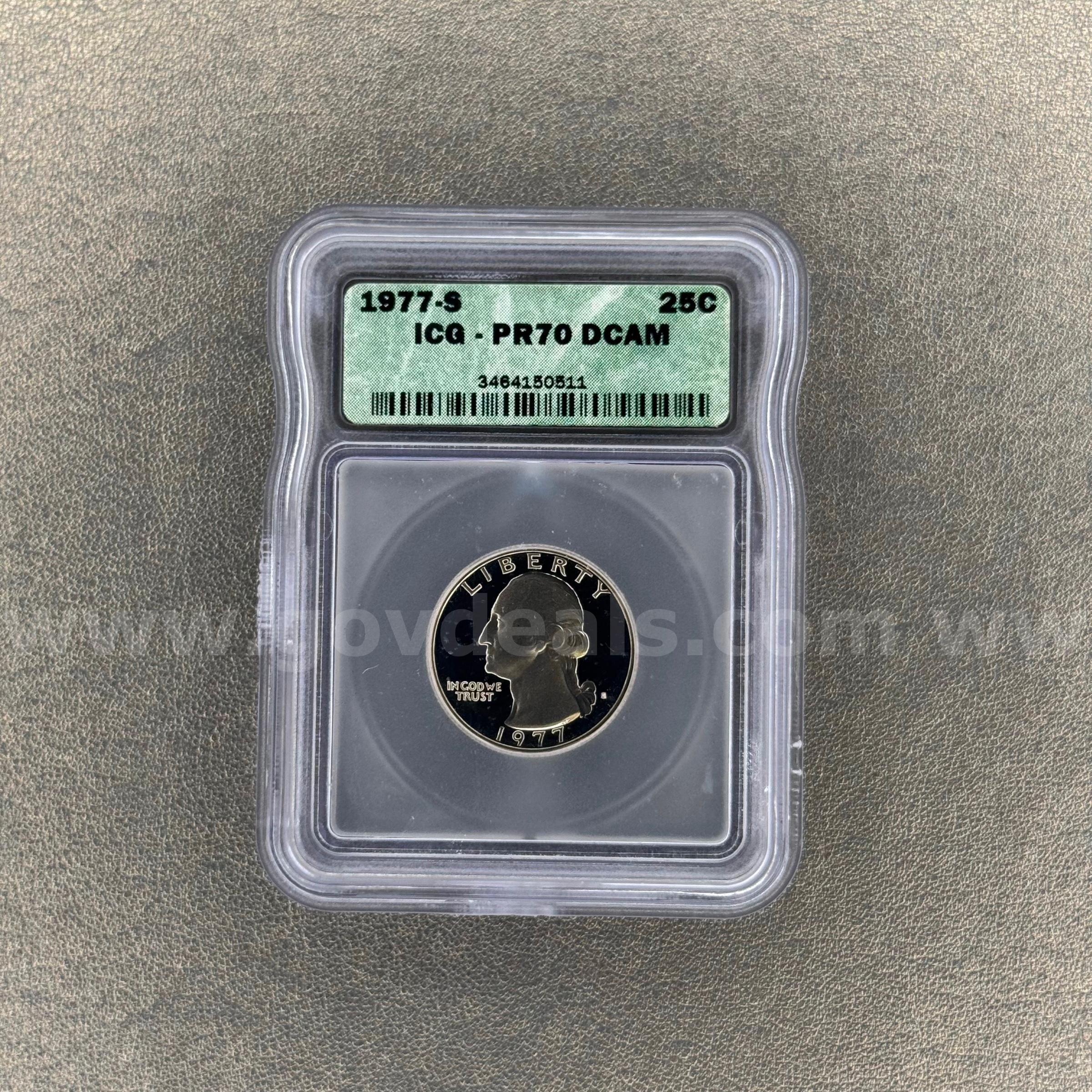 1977-S PR70 Quarter   Government Surplus Auction - Primary Photo