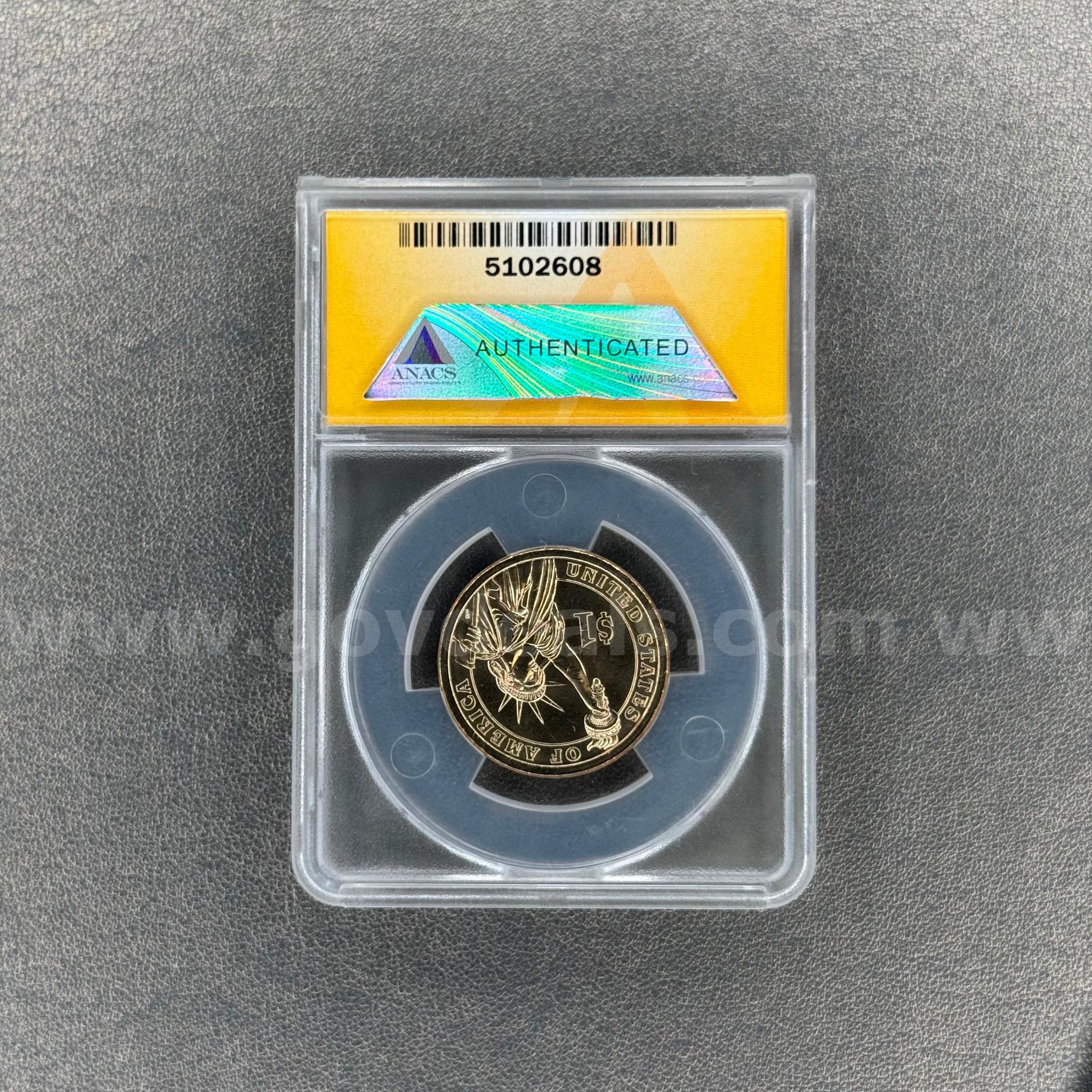 2007-P MS65 John Adams Presidential Dollar   Government Surplus Auction - Photo #2