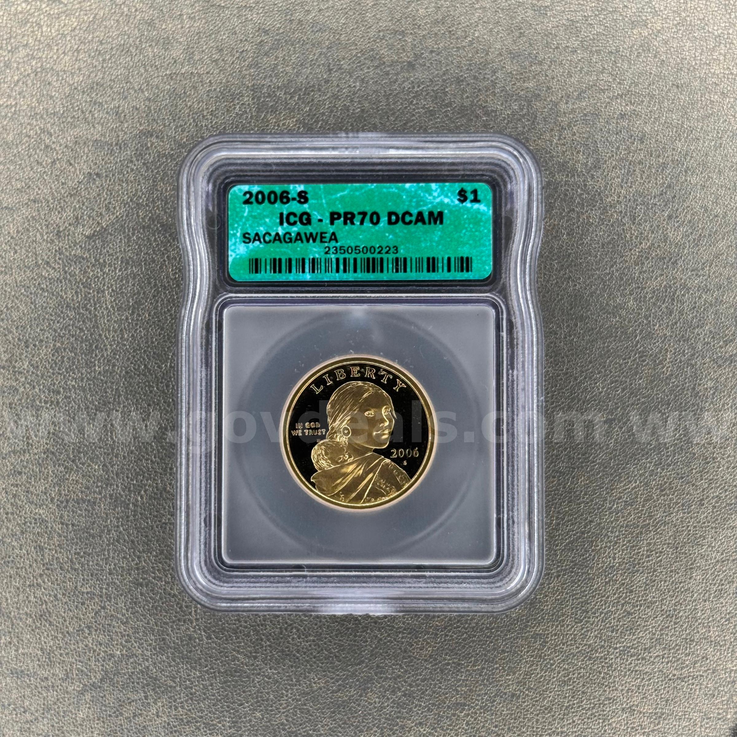 2006-S PR70 Sacagawea Dollar   Government Surplus Auction - Primary Photo