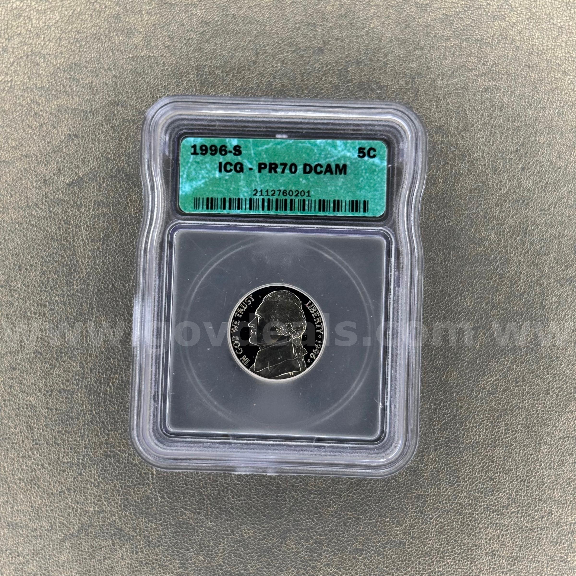 1996-S PR70 Nickel   Government Surplus Auction - Primary Photo