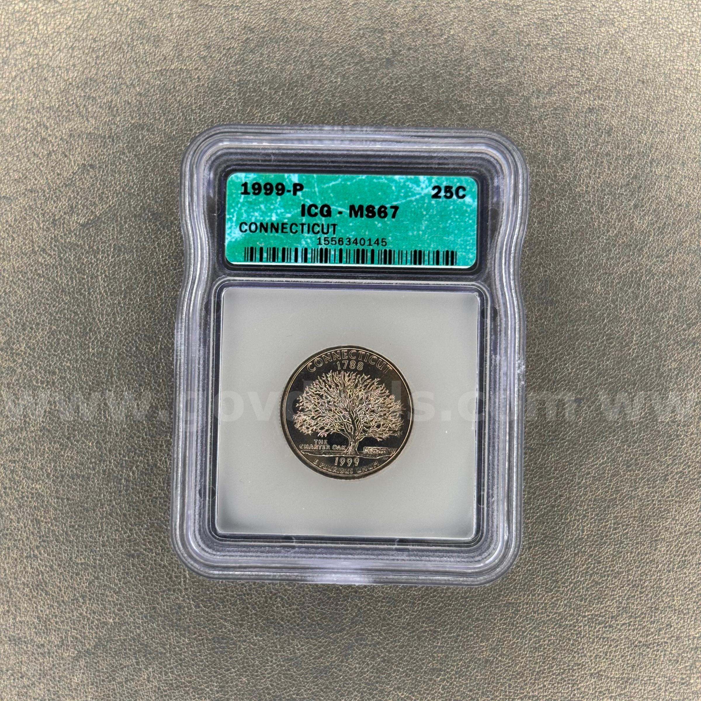 1999-P MS67 Connecticut Quarter   Government Surplus Auction - Primary Photo