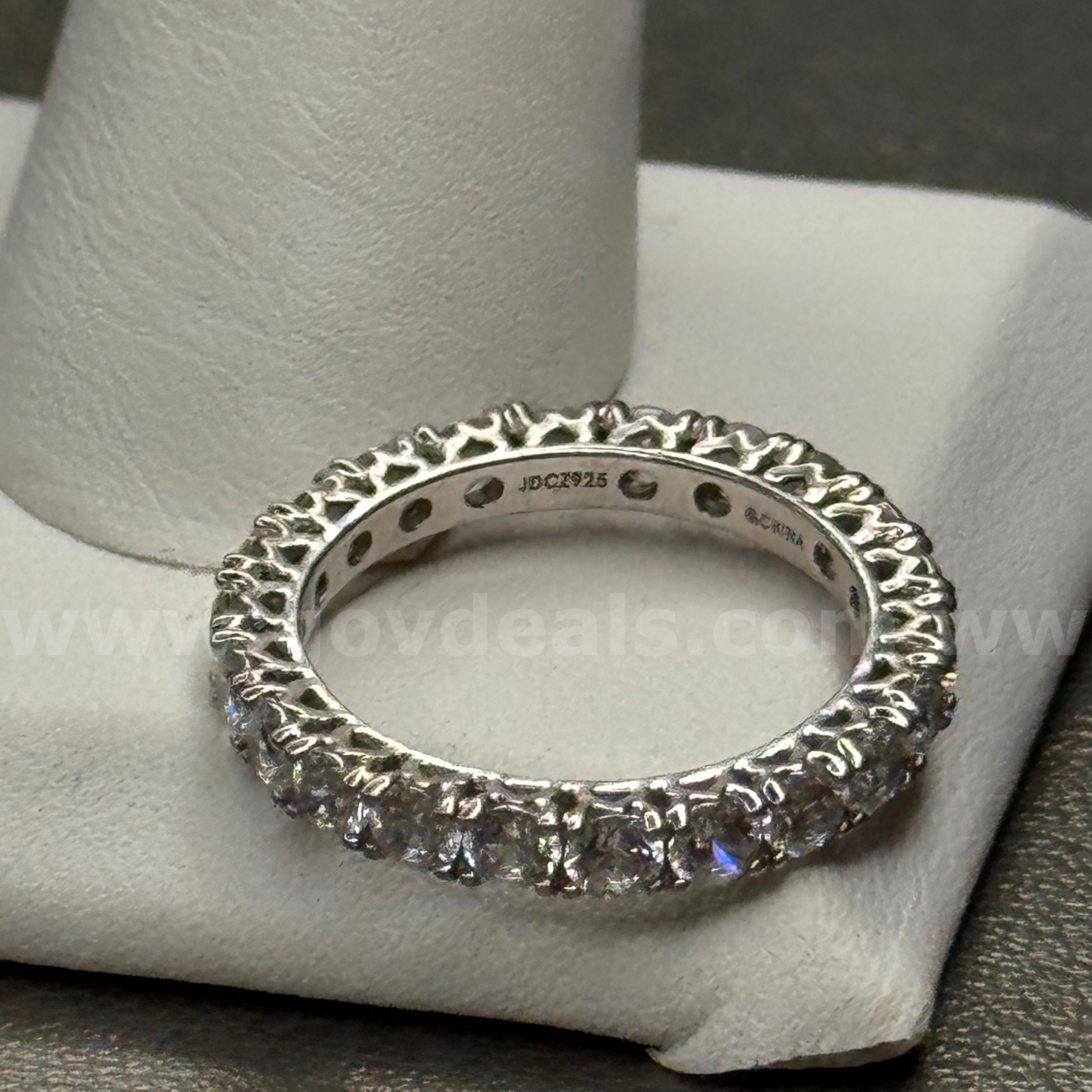 Silver 925 Ring with White Stones  925 Government Surplus Auction - Photo #2