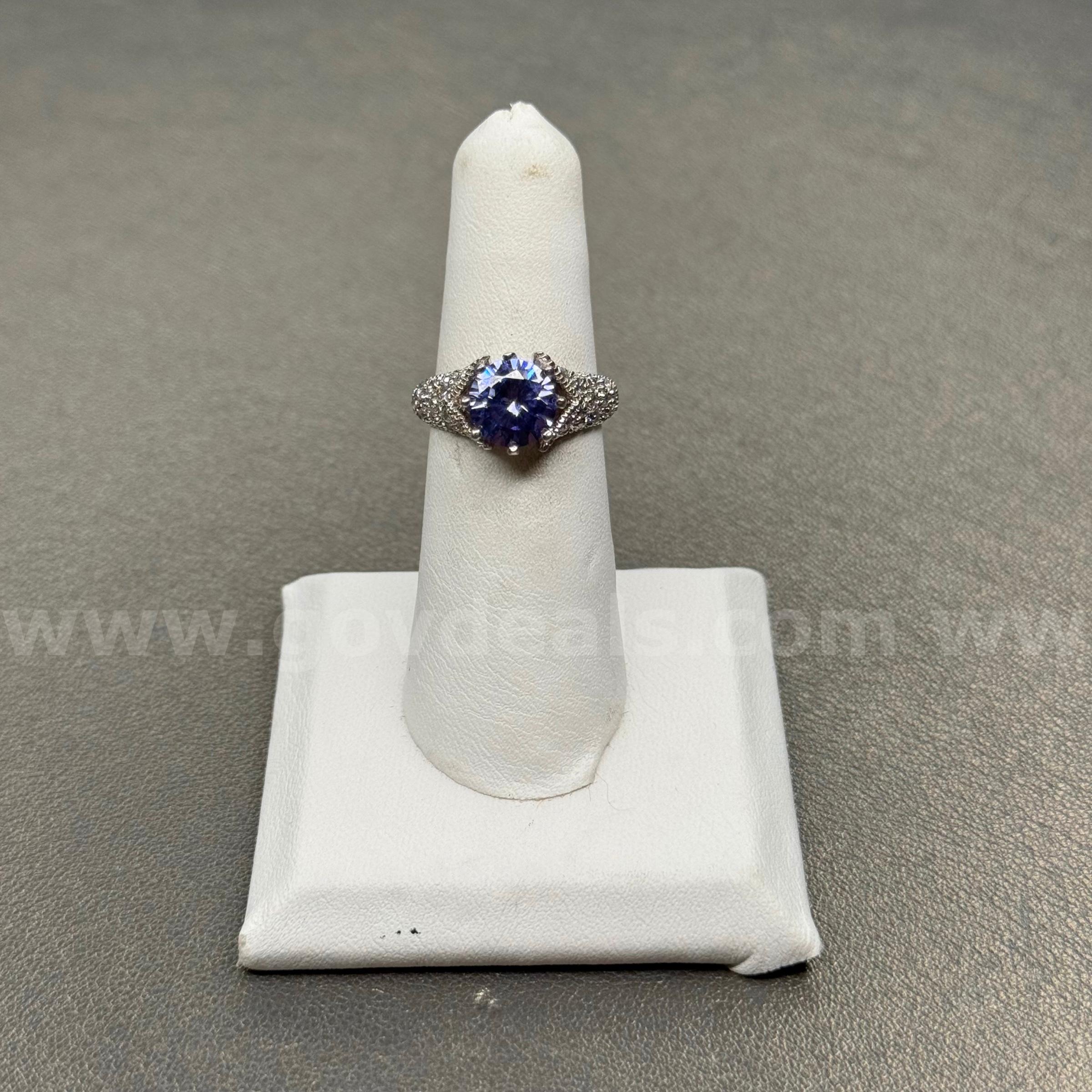 Silver 925 Ring with Purple Stone