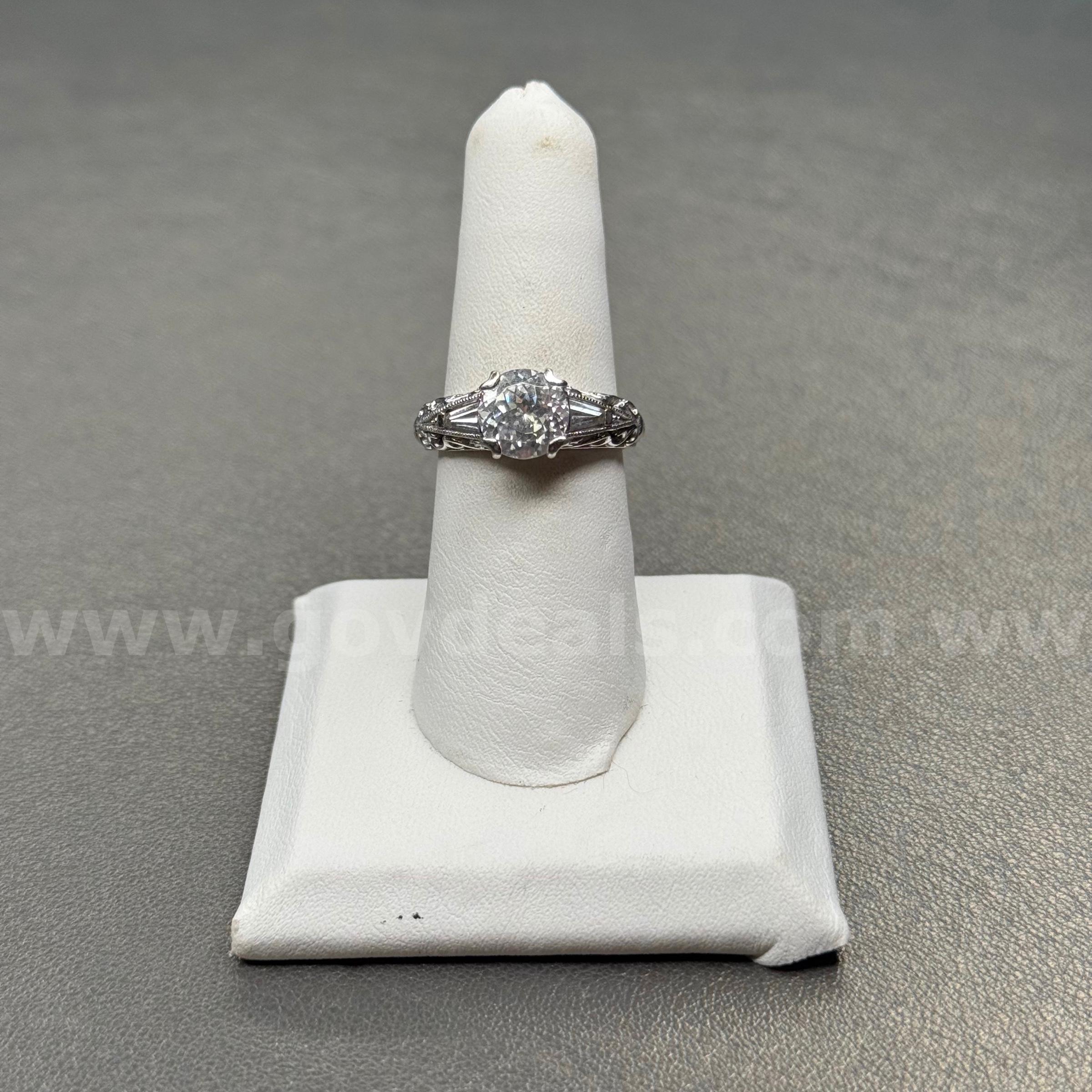 Silver 925 Ring with White Stones  925 Government Surplus Auction - Primary Photo