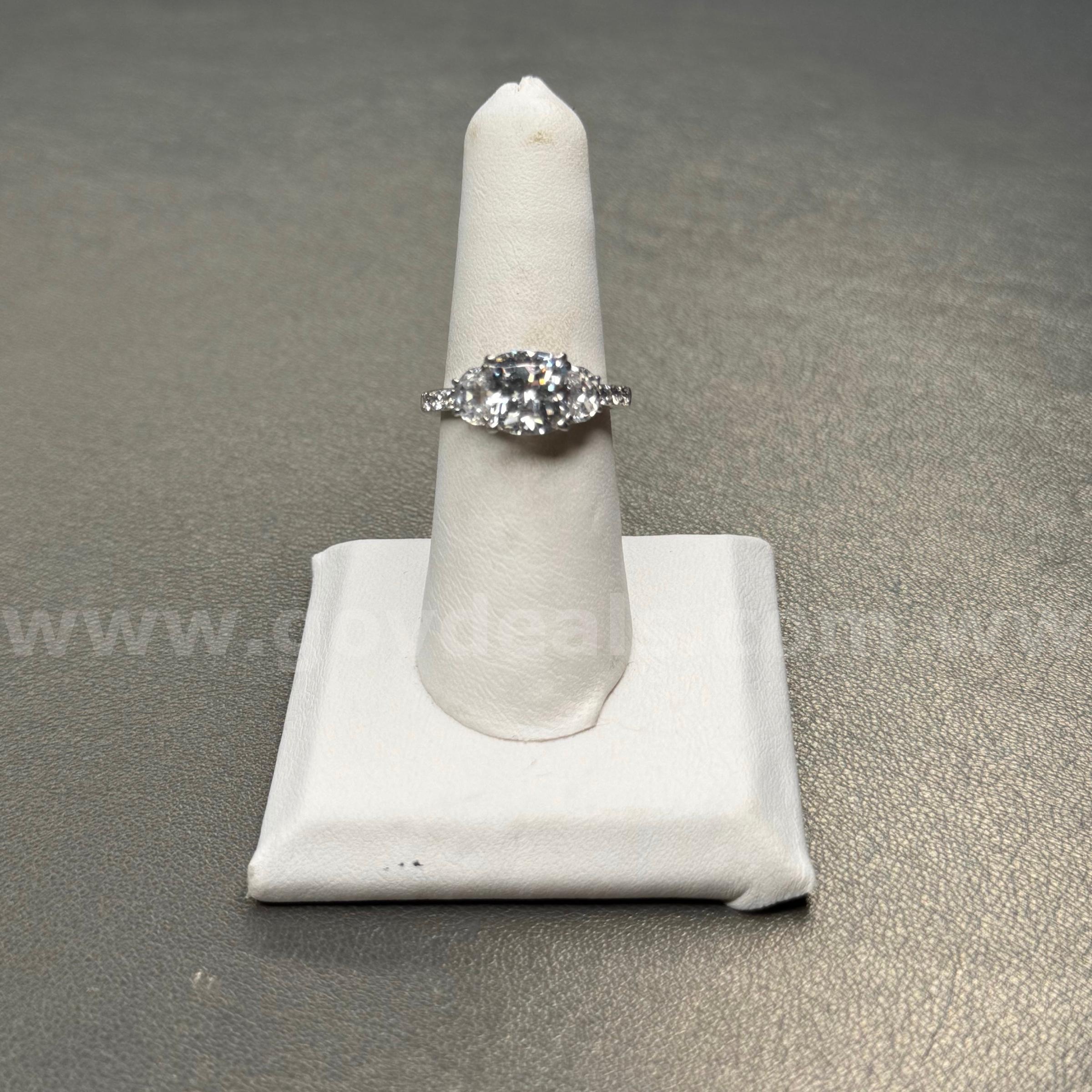 Silver 925 Ring with White Stones  925 Government Surplus Auction - Primary Photo