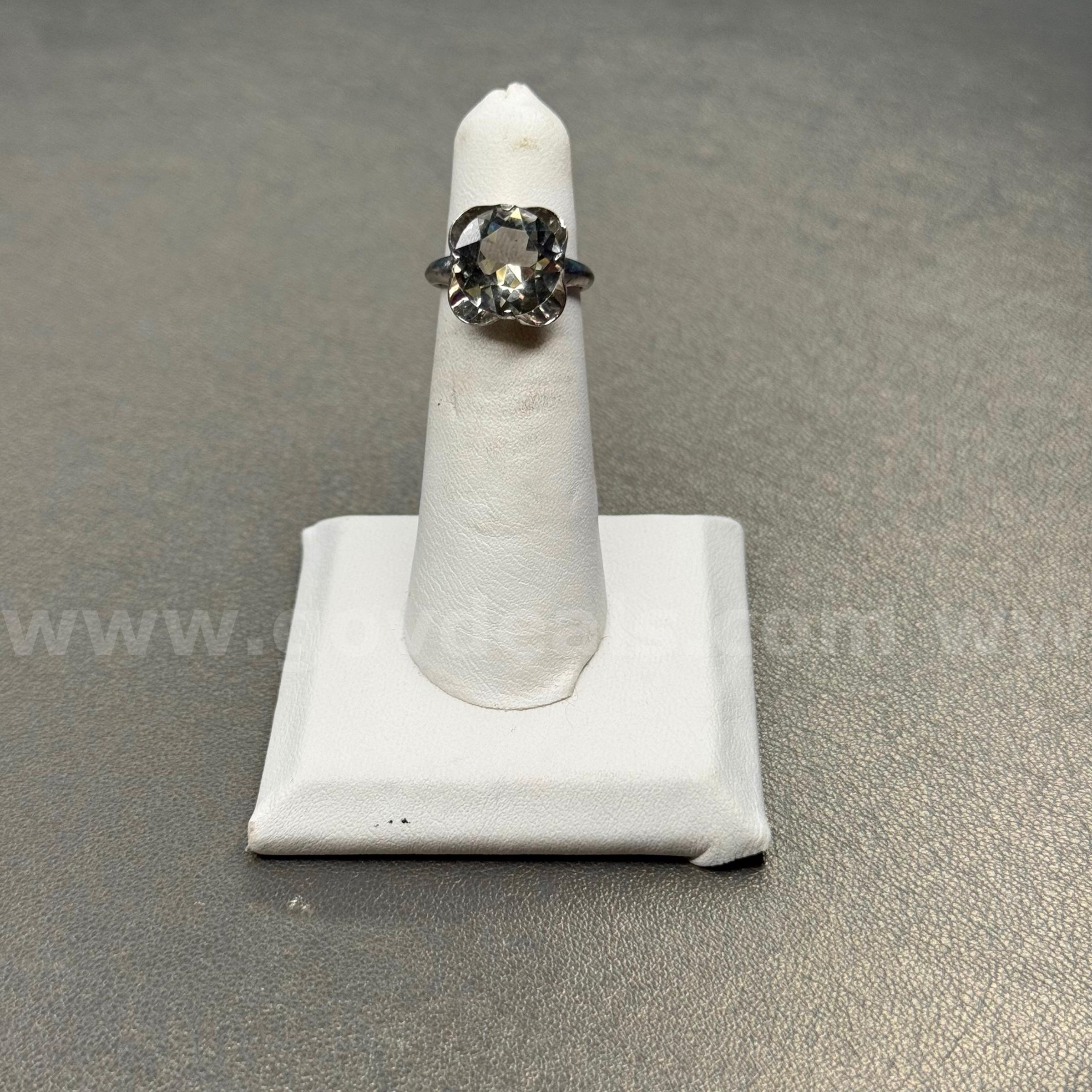 Silver 925 Ring with White Stone