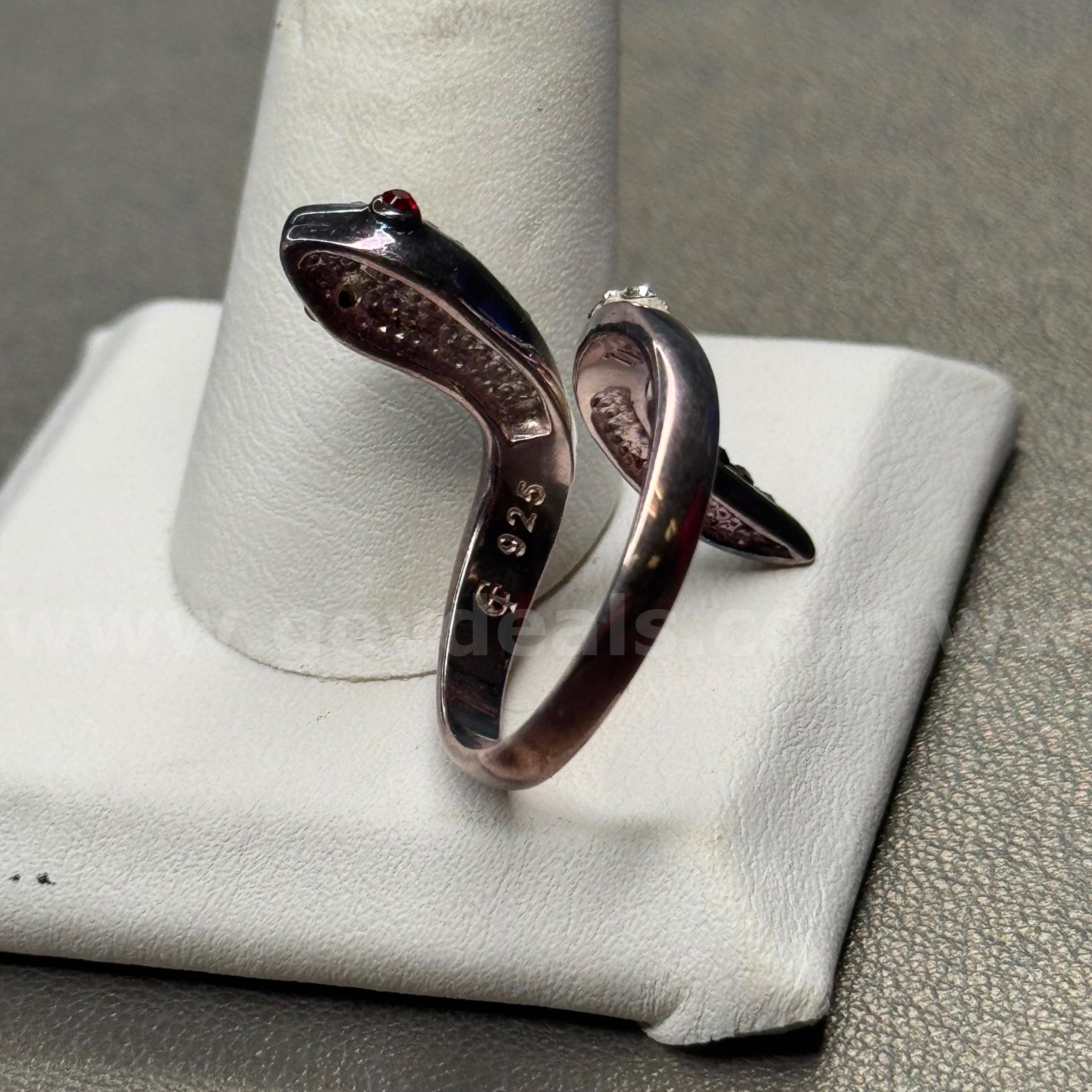 Silver 925 Snake Ring  925 Government Surplus Auction - Photo #2