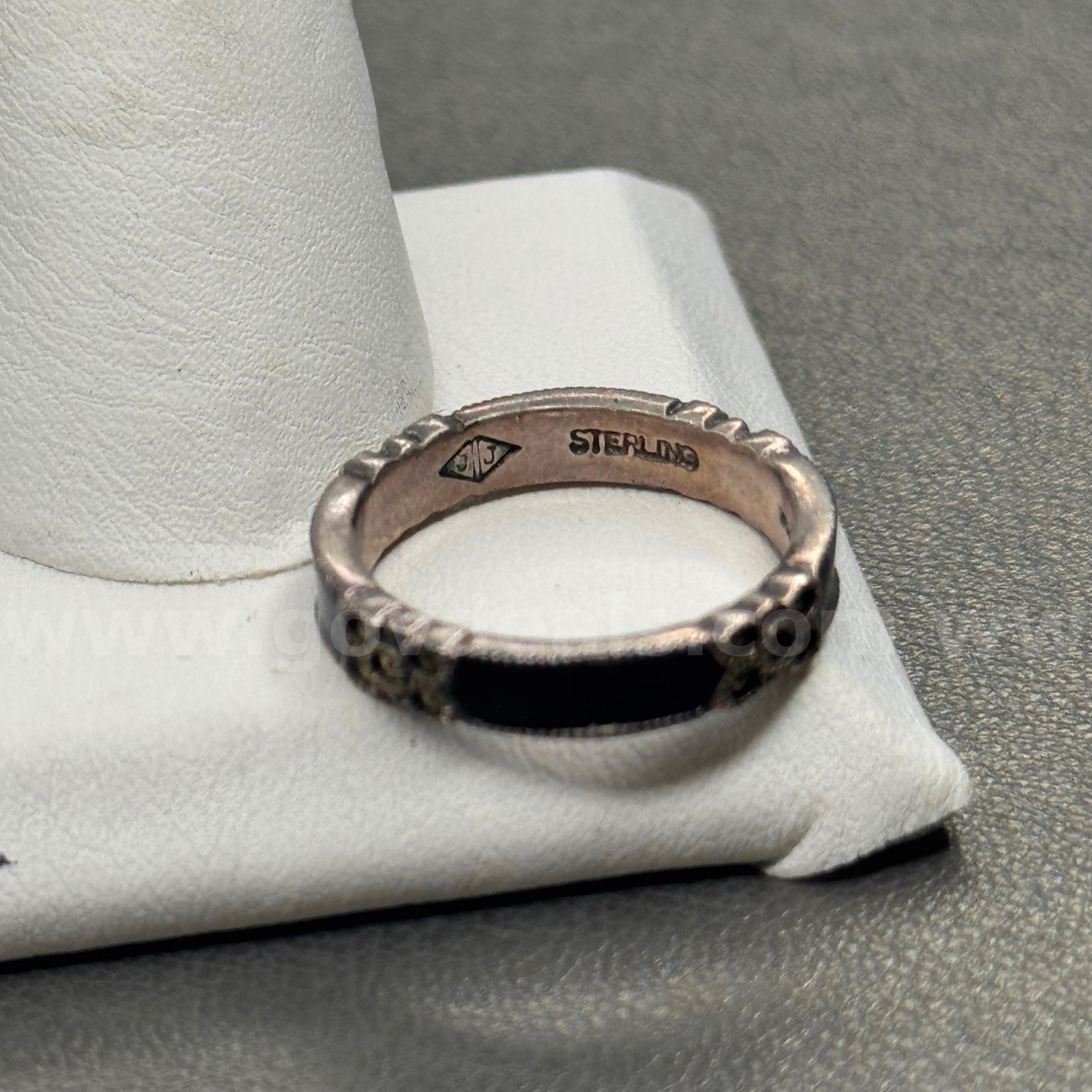 Silver 925 Ring with Blue  925 Government Surplus Auction - Photo #2