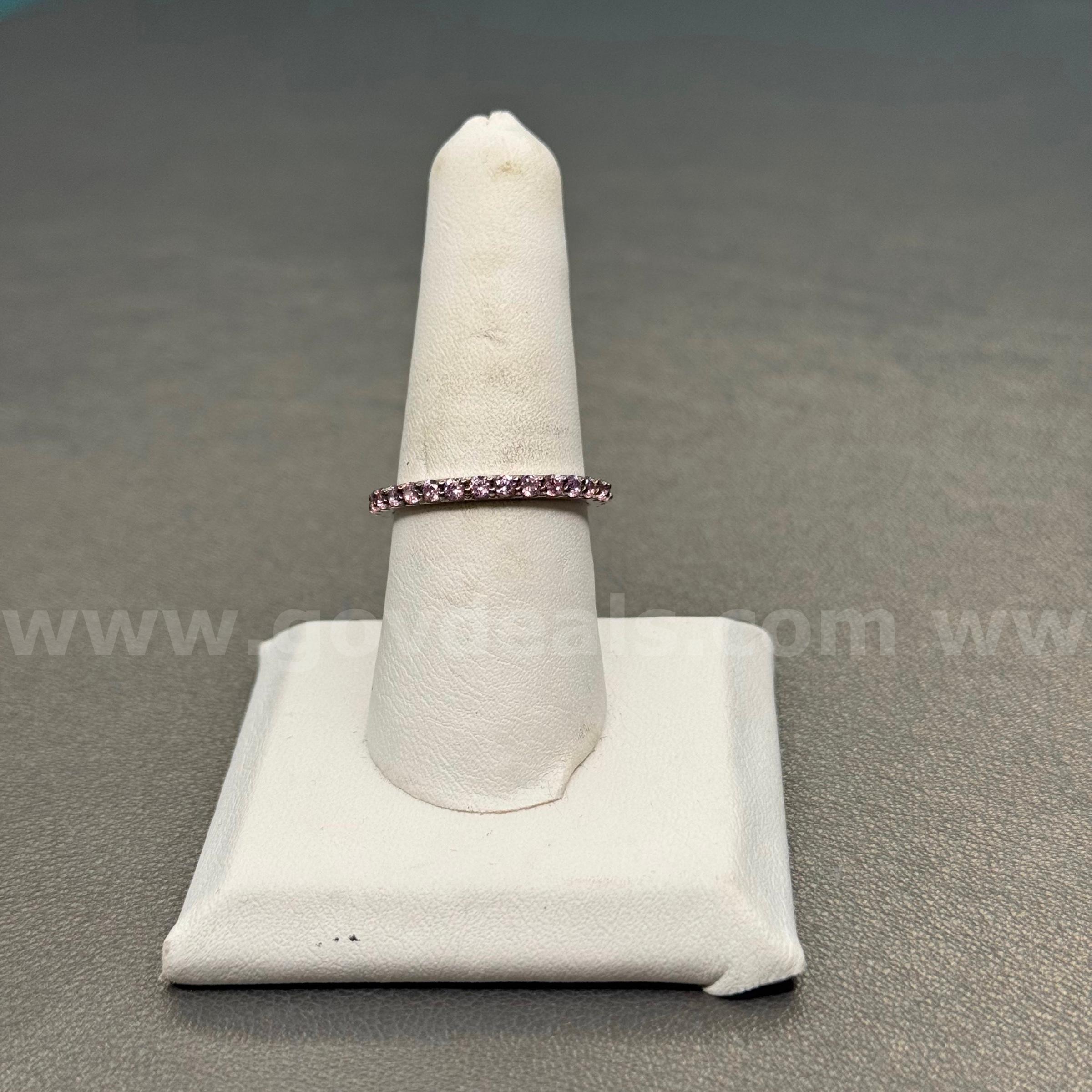 Silver 925 Ring with Pink Stones